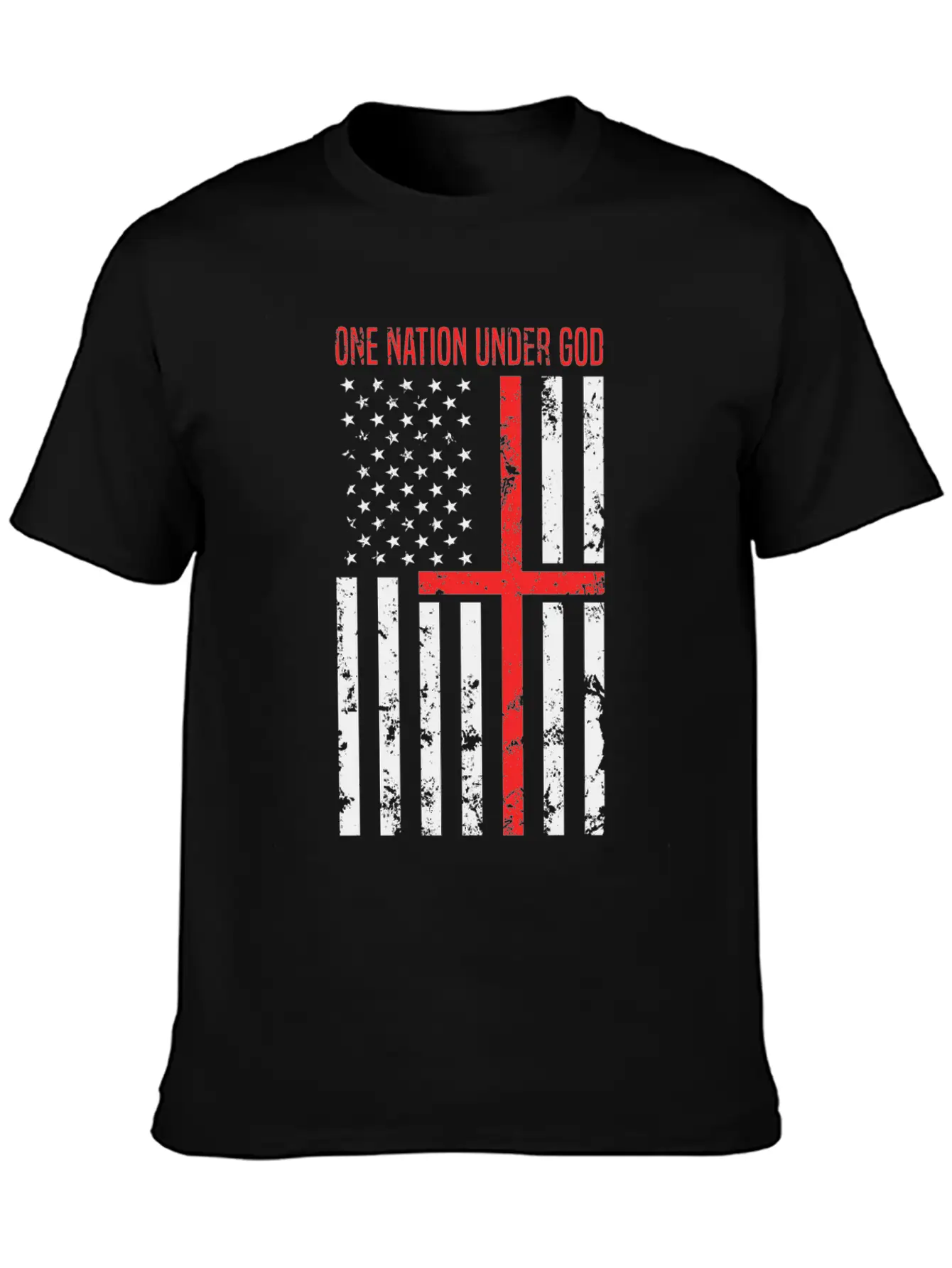 One Nation Under God Breathable Soft Cotton T-Shirt – Timeless Casual Look