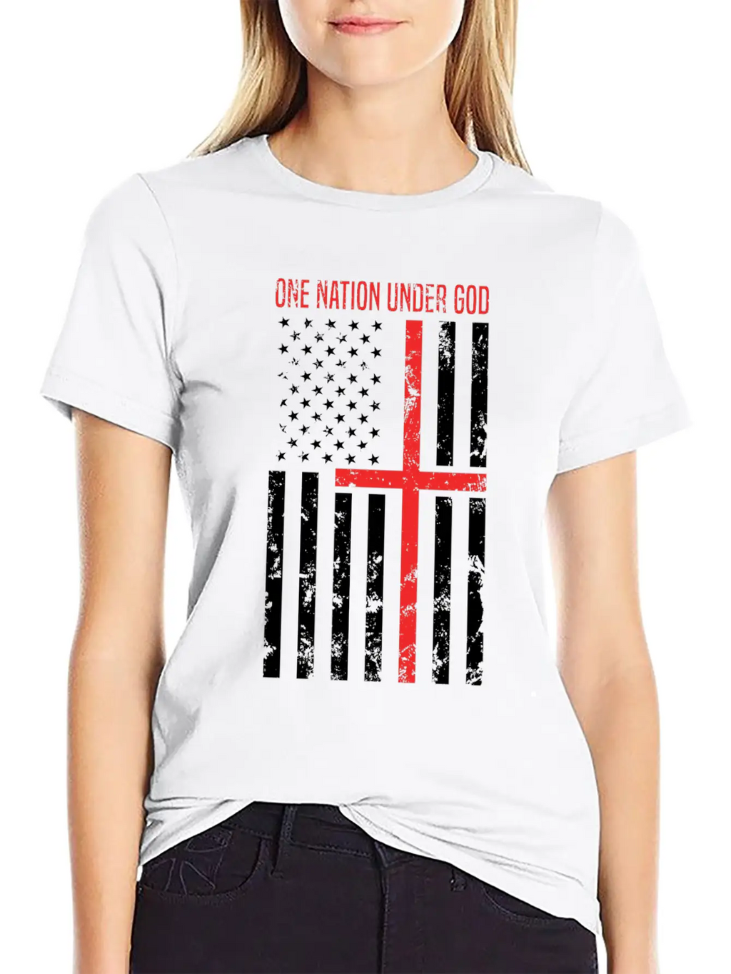 One Nation Under God Breathable Soft Cotton T-Shirt – Timeless Casual Look