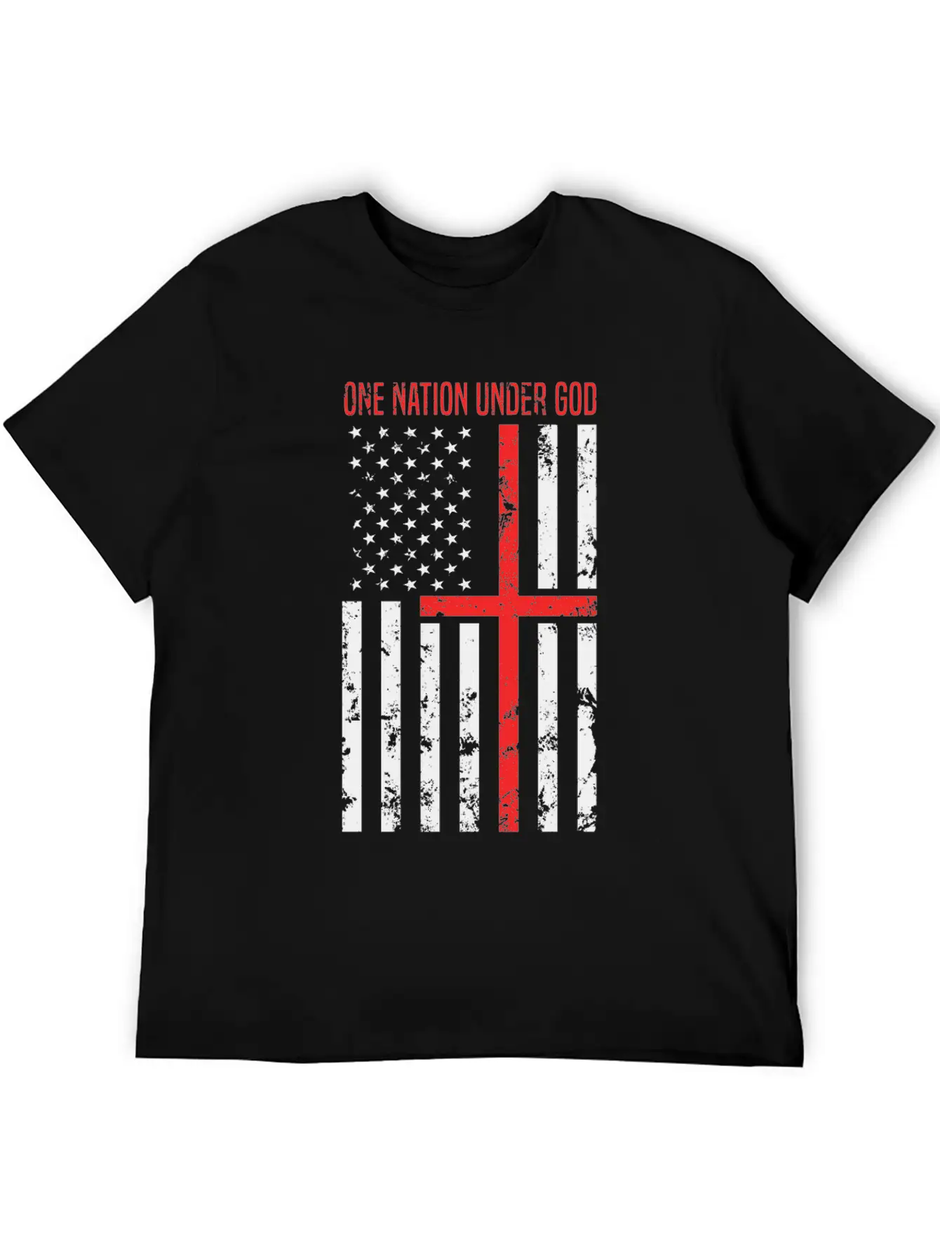 One Nation Under God Breathable Soft Cotton T-Shirt – Timeless Casual Look
