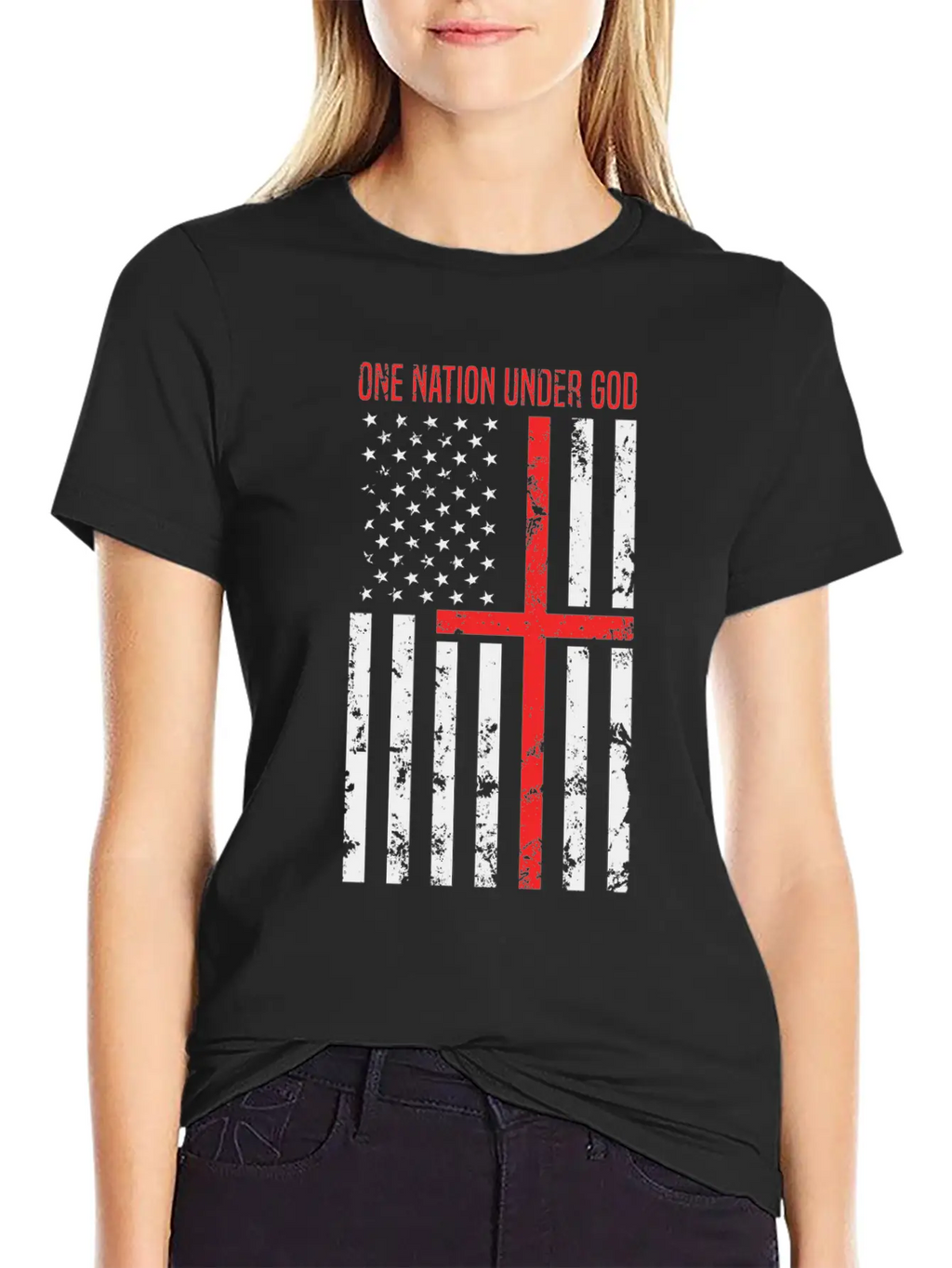 One Nation Under God Breathable Soft Cotton T-Shirt – Timeless Casual Look