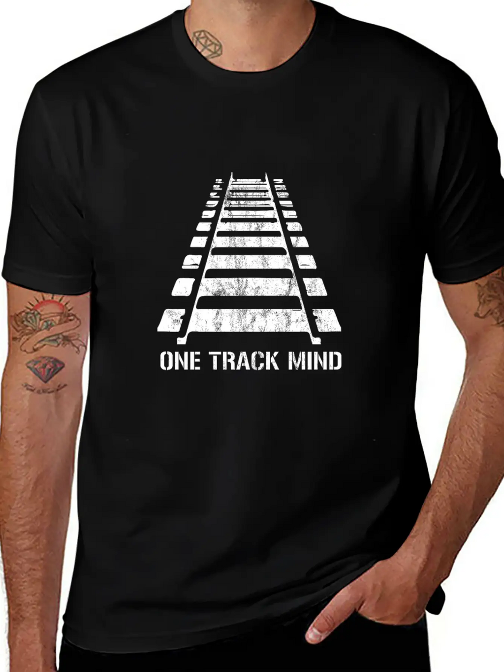 One Track Mind Railroad Train Locomotive Railway Relaxed Everyday Tee – Lightweight And Durable Cotton