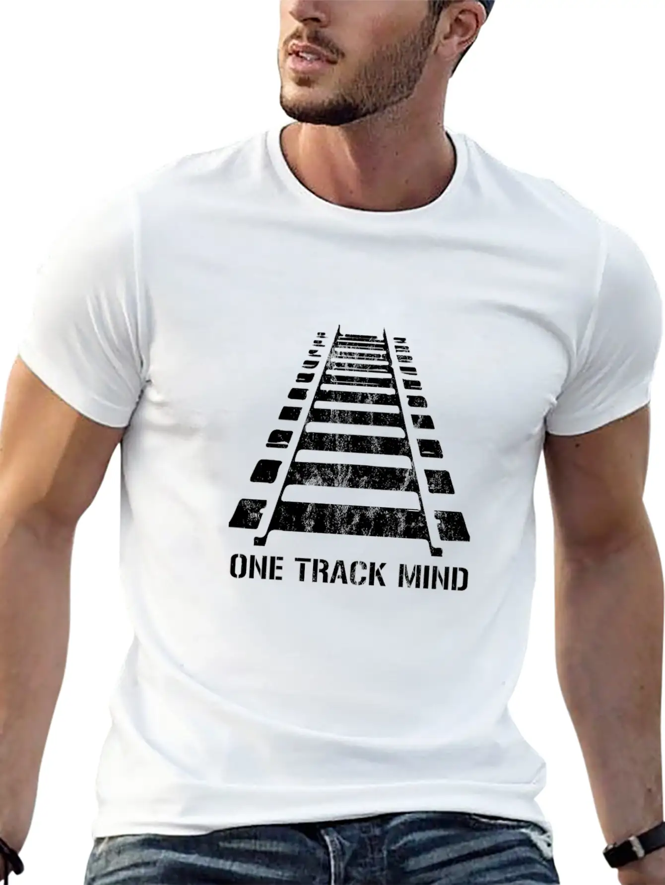 One Track Mind Railroad Train Locomotive Railway Relaxed Everyday Tee – Lightweight And Durable Cotton