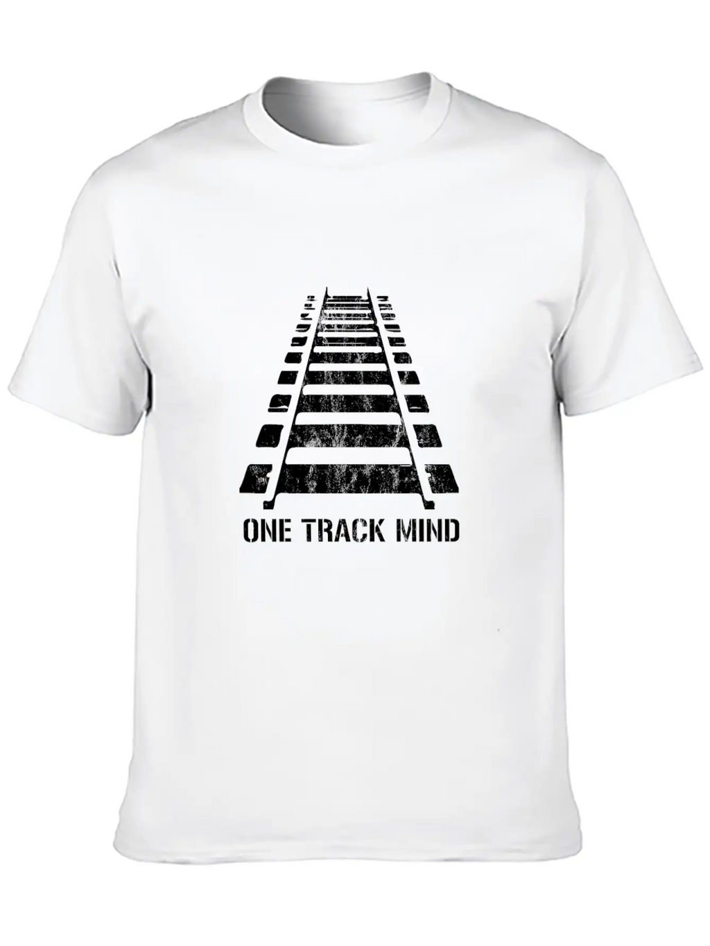 One Track Mind Railroad Train Locomotive Railway Relaxed Everyday Tee – Lightweight And Durable Cotton