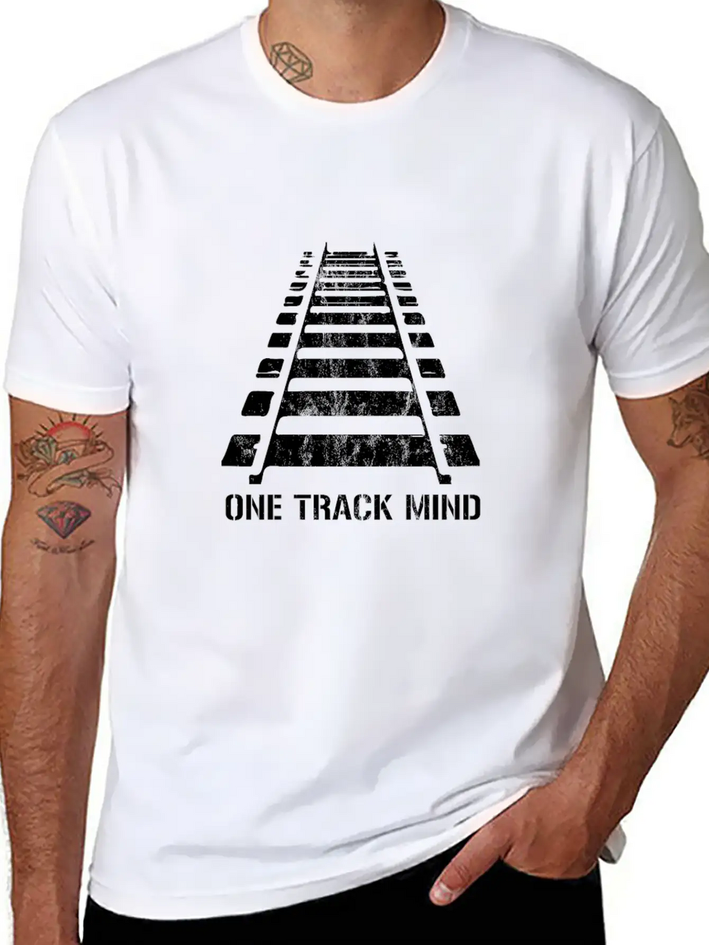 One Track Mind Railroad Train Locomotive Railway Relaxed Everyday Tee – Lightweight And Durable Cotton