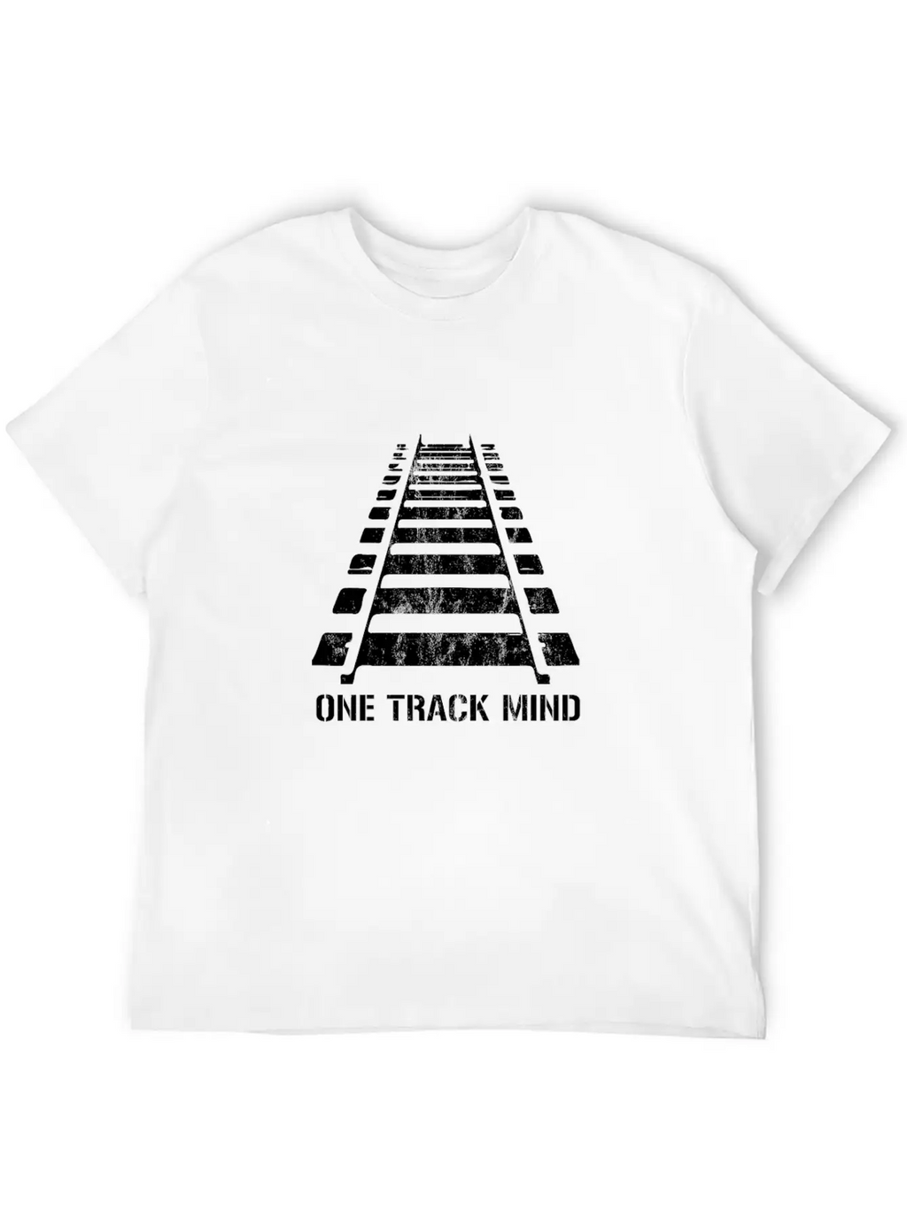 One Track Mind Railroad Train Locomotive Railway Relaxed Everyday Tee – Lightweight And Durable Cotton