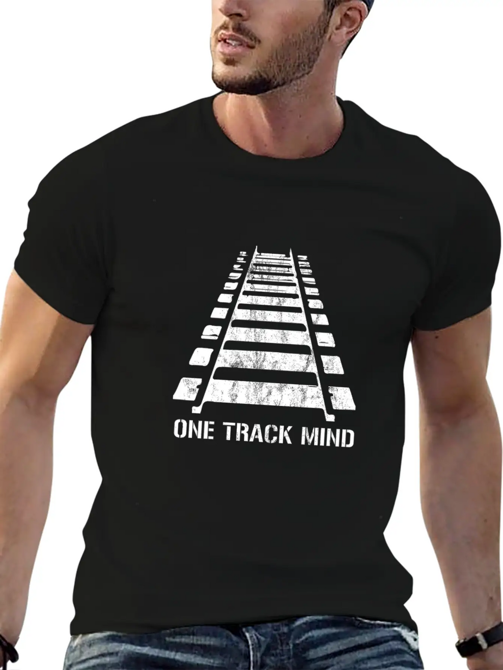 One Track Mind Railroad Train Locomotive Railway Relaxed Everyday Tee – Lightweight And Durable Cotton