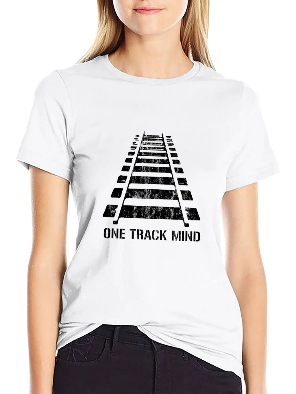 One Track Mind Railroad Train Locomotive Railway Relaxed Everyday Tee – Lightweight And Durable Cotton