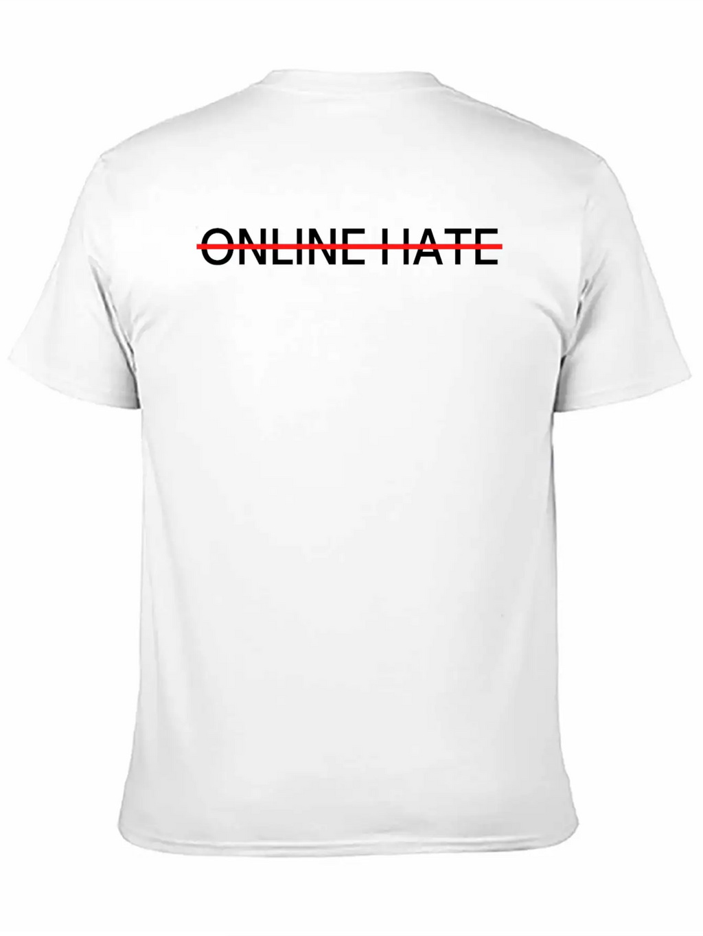 ONLINE HATE Cross Out - Stop Online Hate Classic Cotton Tee – Unisex Comfort For Any Season