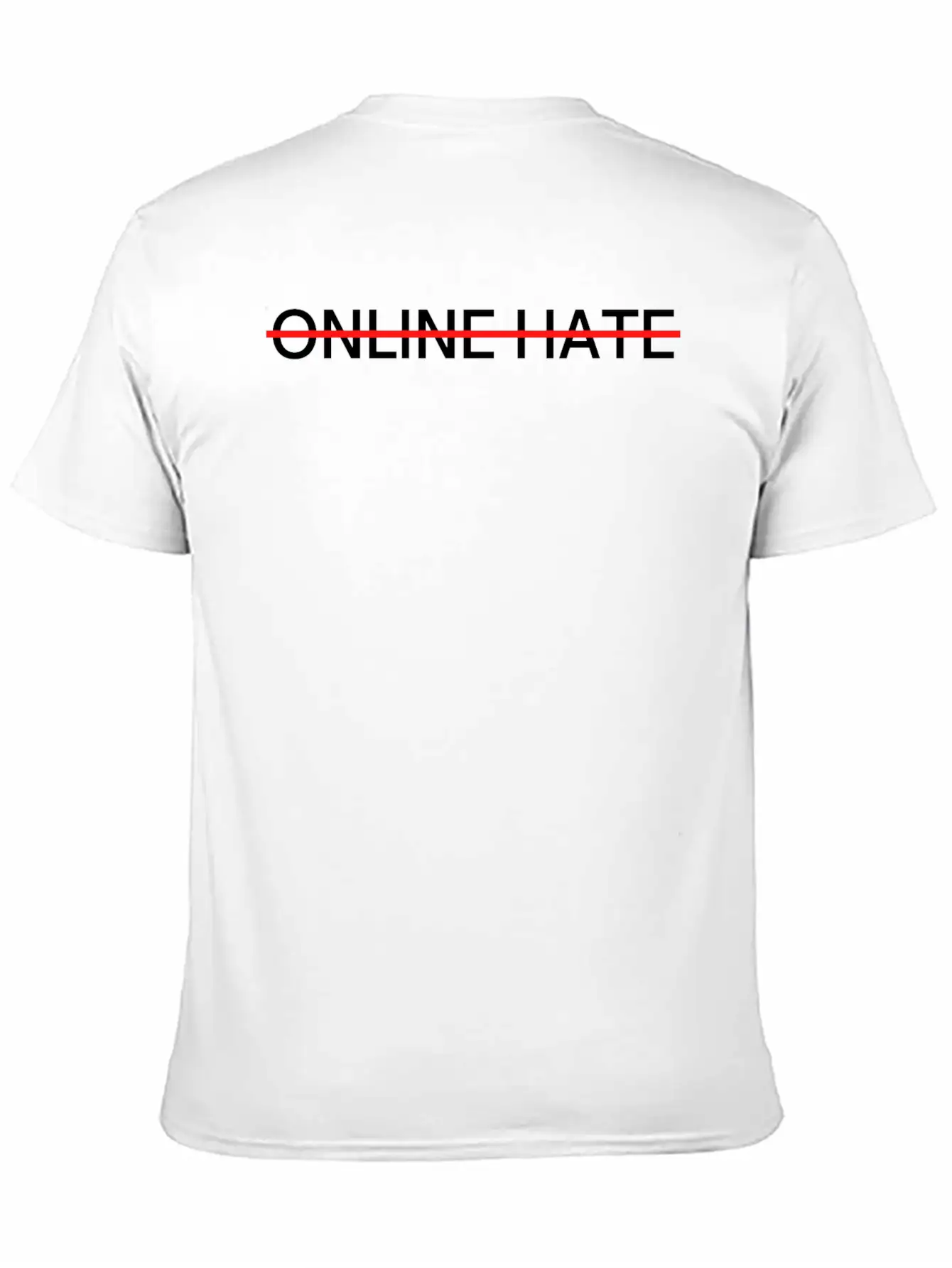 ONLINE HATE Cross Out - Stop Online Hate Classic Cotton Tee – Unisex Comfort For Any Season