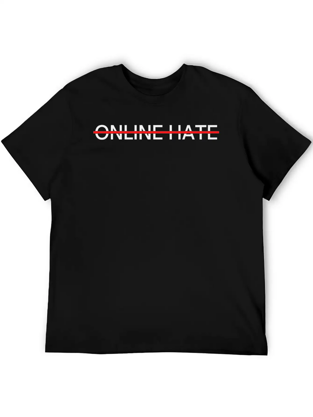 ONLINE HATE Cross Out - Stop Online Hate Classic Cotton Tee – Unisex Comfort For Any Season