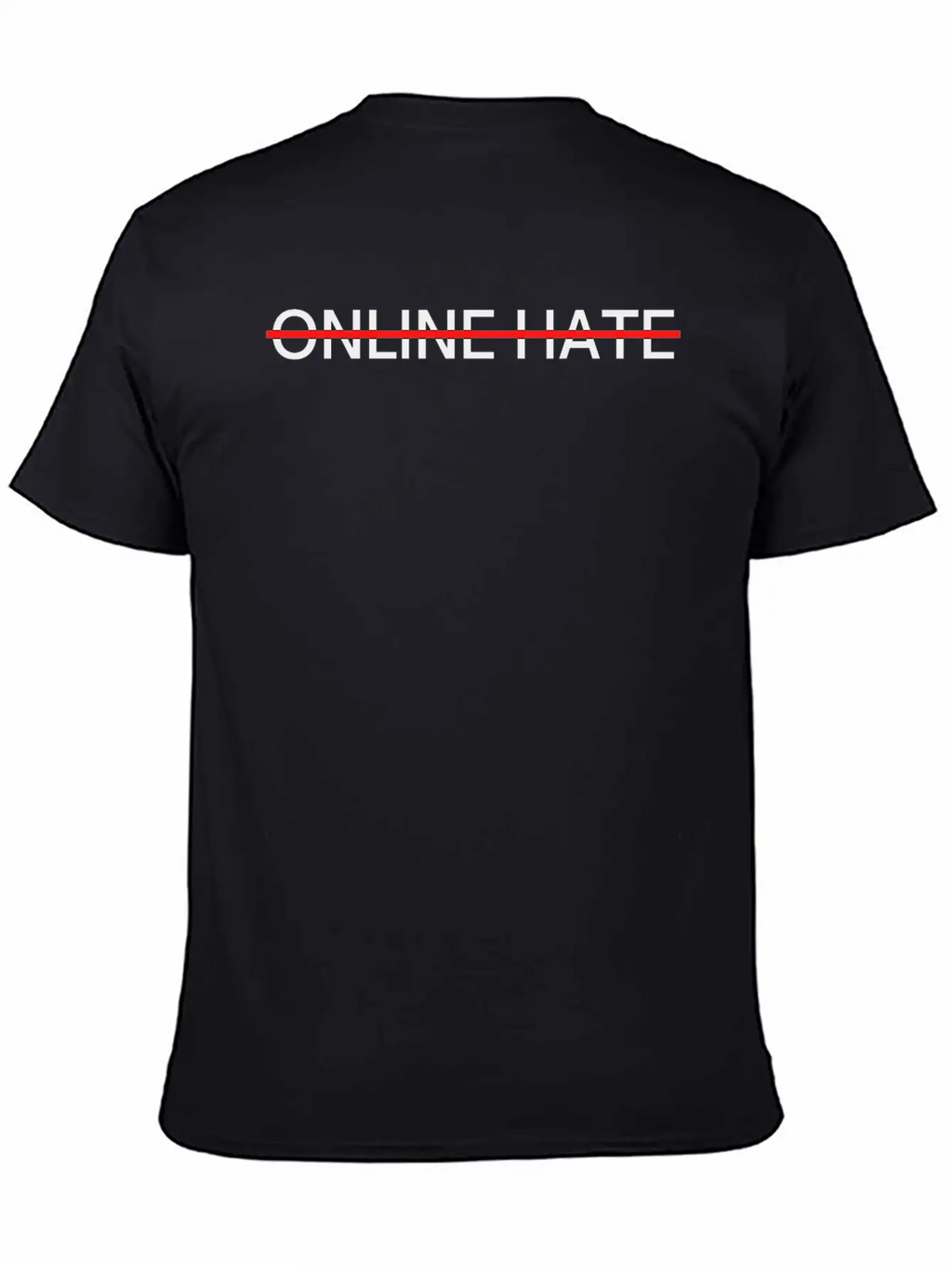ONLINE HATE Cross Out - Stop Online Hate Classic Cotton Tee – Unisex Comfort For Any Season
