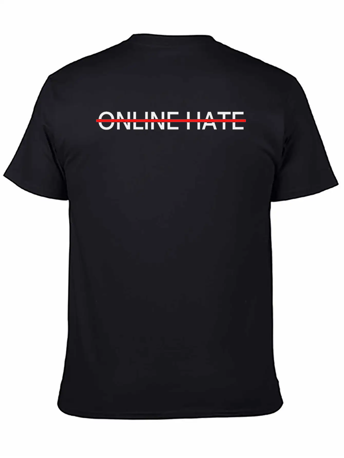 ONLINE HATE Cross Out - Stop Online Hate Classic Cotton Tee – Unisex Comfort For Any Season