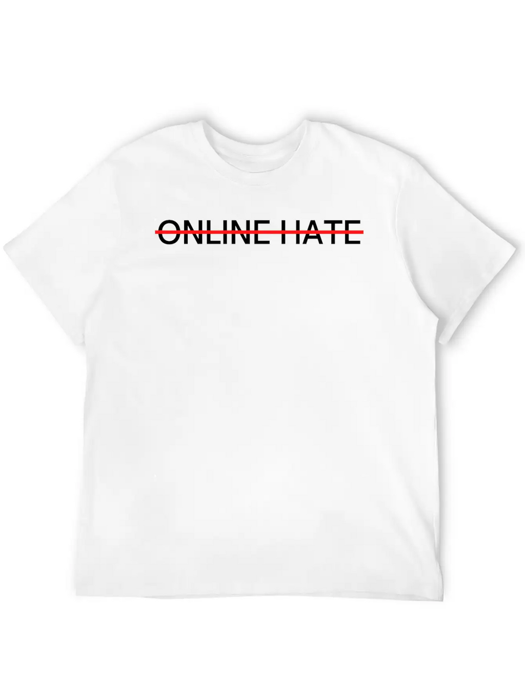 ONLINE HATE Cross Out - Stop Online Hate Classic Cotton Tee – Unisex Comfort For Any Season
