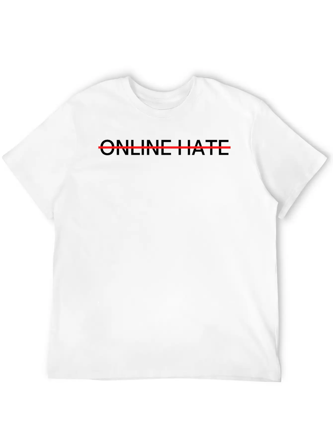 ONLINE HATE Cross Out - Stop Online Hate Classic Cotton Tee – Unisex Comfort For Any Season