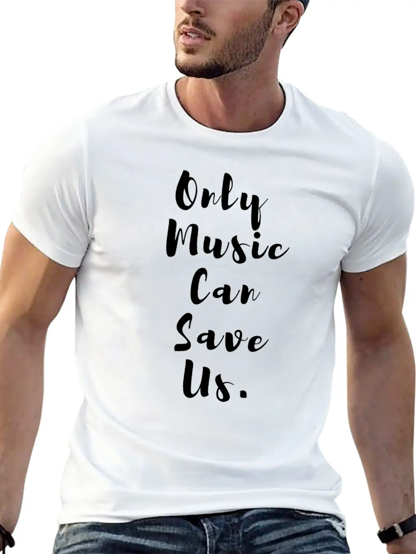 Only Musik Can Save Us! Classic Cotton Tee – Unisex Comfort For Any Season