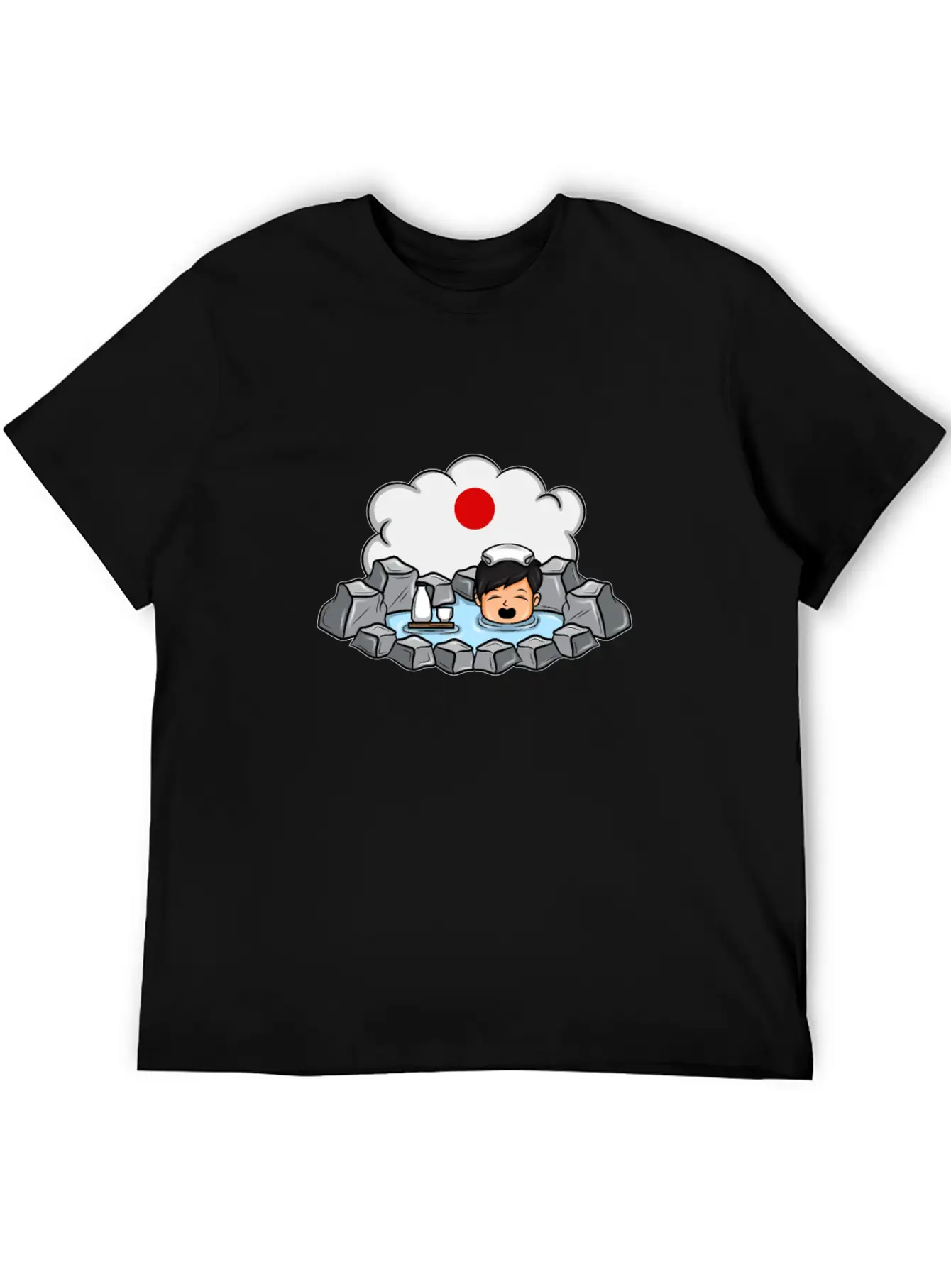 Onsen Hot Spring Bath Geisha Japanese Gift Essential Cotton Tee For Daily Outfits – Unisex Style