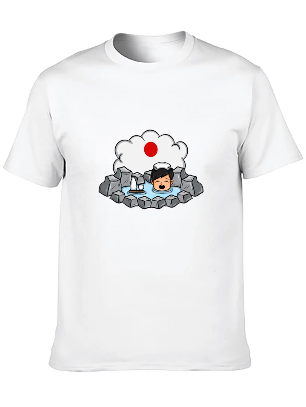 Onsen Hot Spring Bath Geisha Japanese Gift Essential Cotton Tee For Daily Outfits – Unisex Style