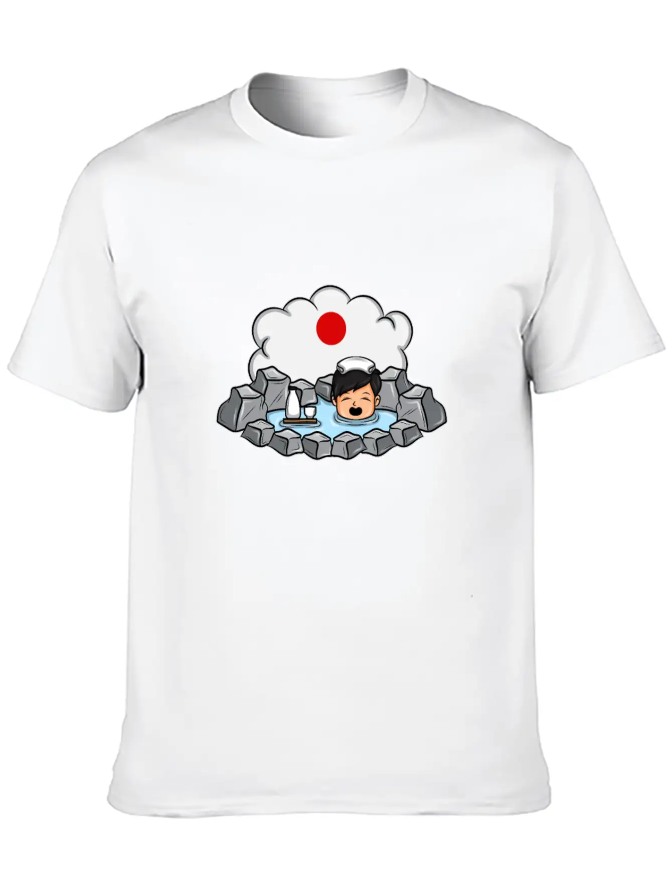 Onsen Hot Spring Bath Geisha Japanese Gift Essential Cotton Tee For Daily Outfits – Unisex Style