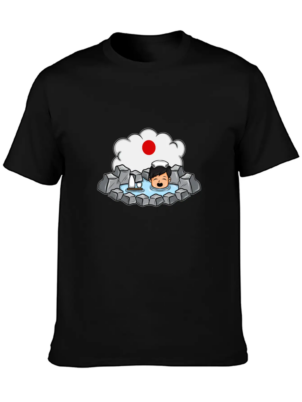 Onsen Hot Spring Bath Geisha Japanese Gift Essential Cotton Tee For Daily Outfits – Unisex Style
