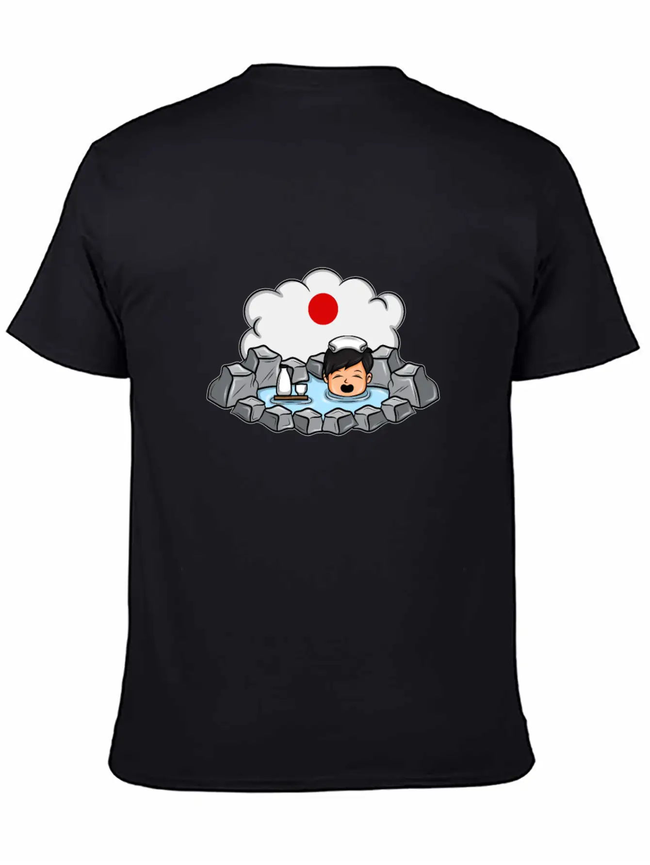 Onsen Hot Spring Bath Geisha Japanese Gift Essential Cotton Tee For Daily Outfits – Unisex Style