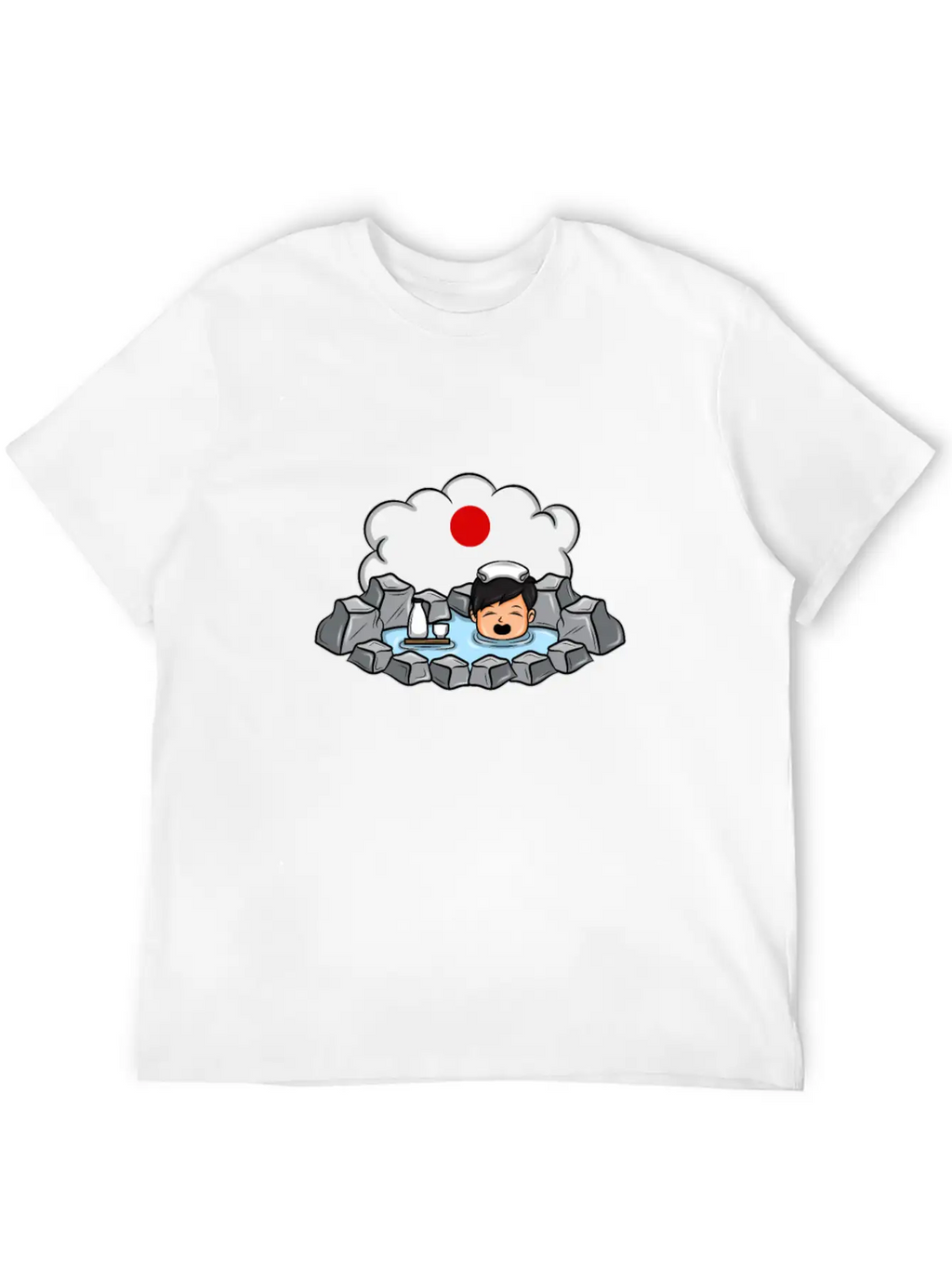 Onsen Hot Spring Bath Geisha Japanese Gift Essential Cotton Tee For Daily Outfits – Unisex Style