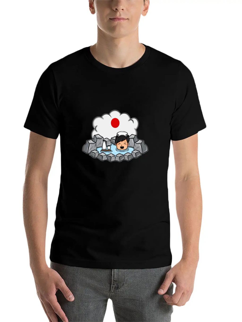 Onsen Hot Spring Bath Geisha Japanese Gift Essential Cotton Tee For Daily Outfits – Unisex Style