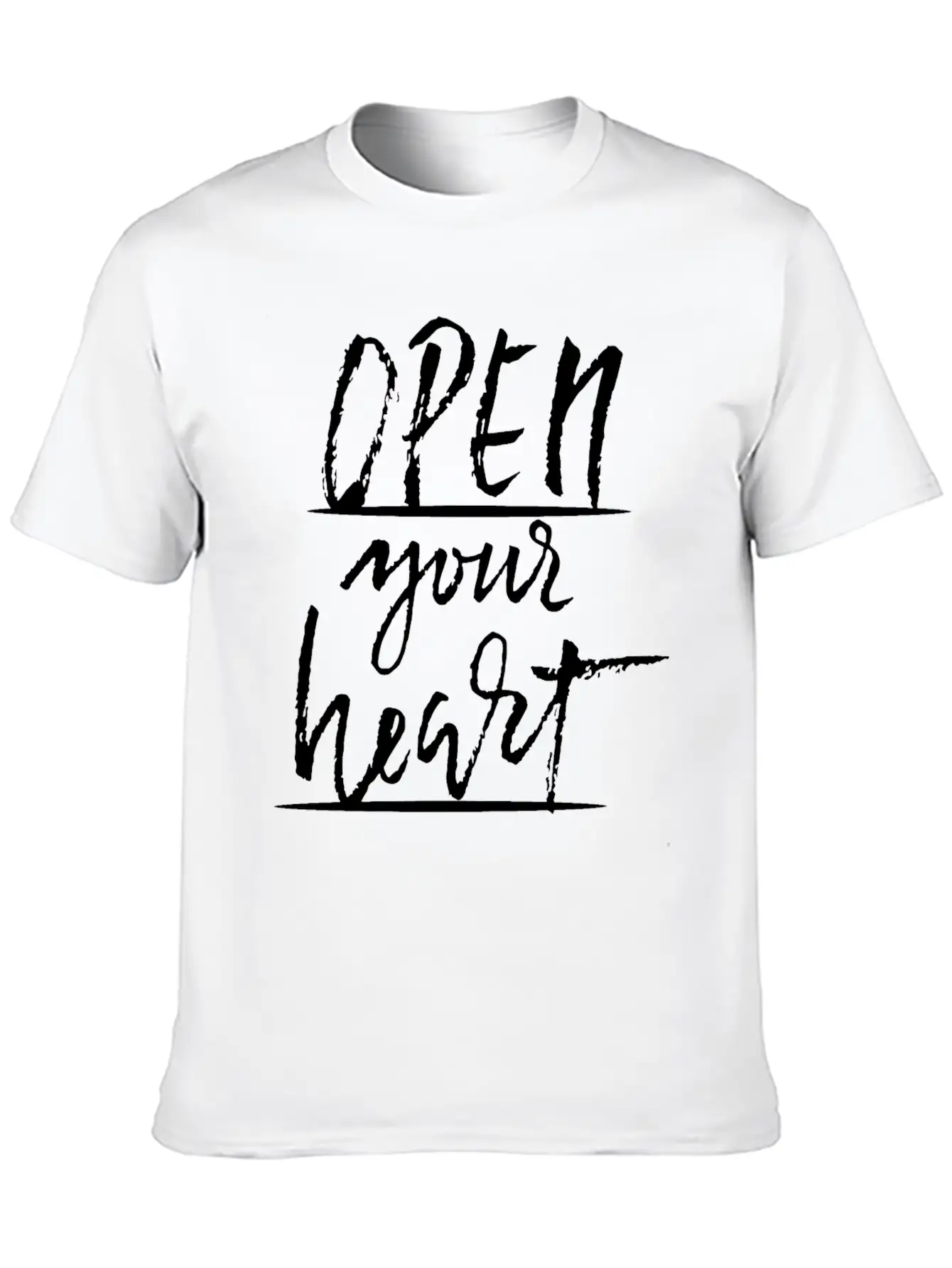 Open Your Heart Basic Graphic T-Shirt – Daily Comfort In Soft Cotton
