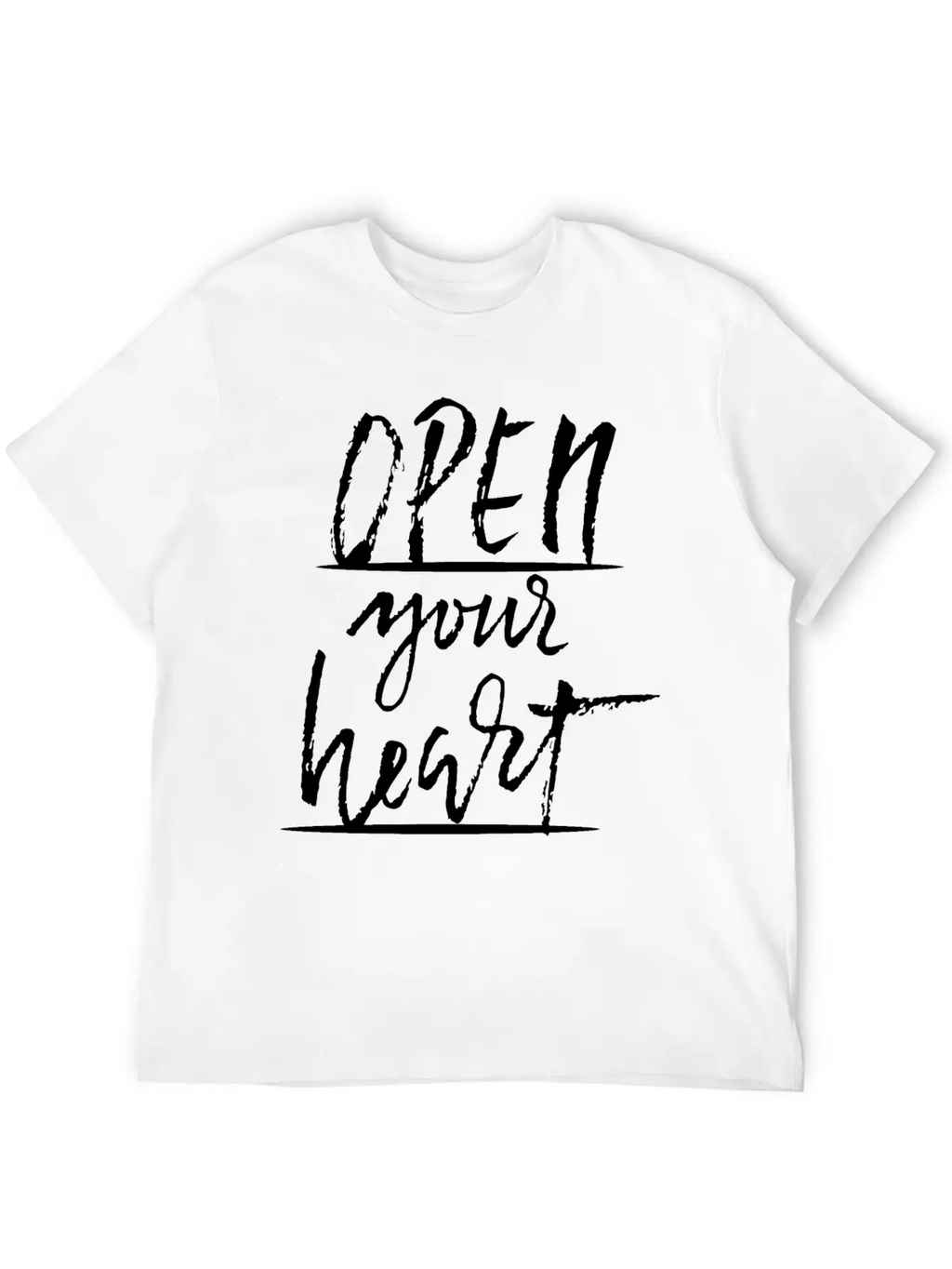 Open Your Heart Basic Graphic T-Shirt – Daily Comfort In Soft Cotton