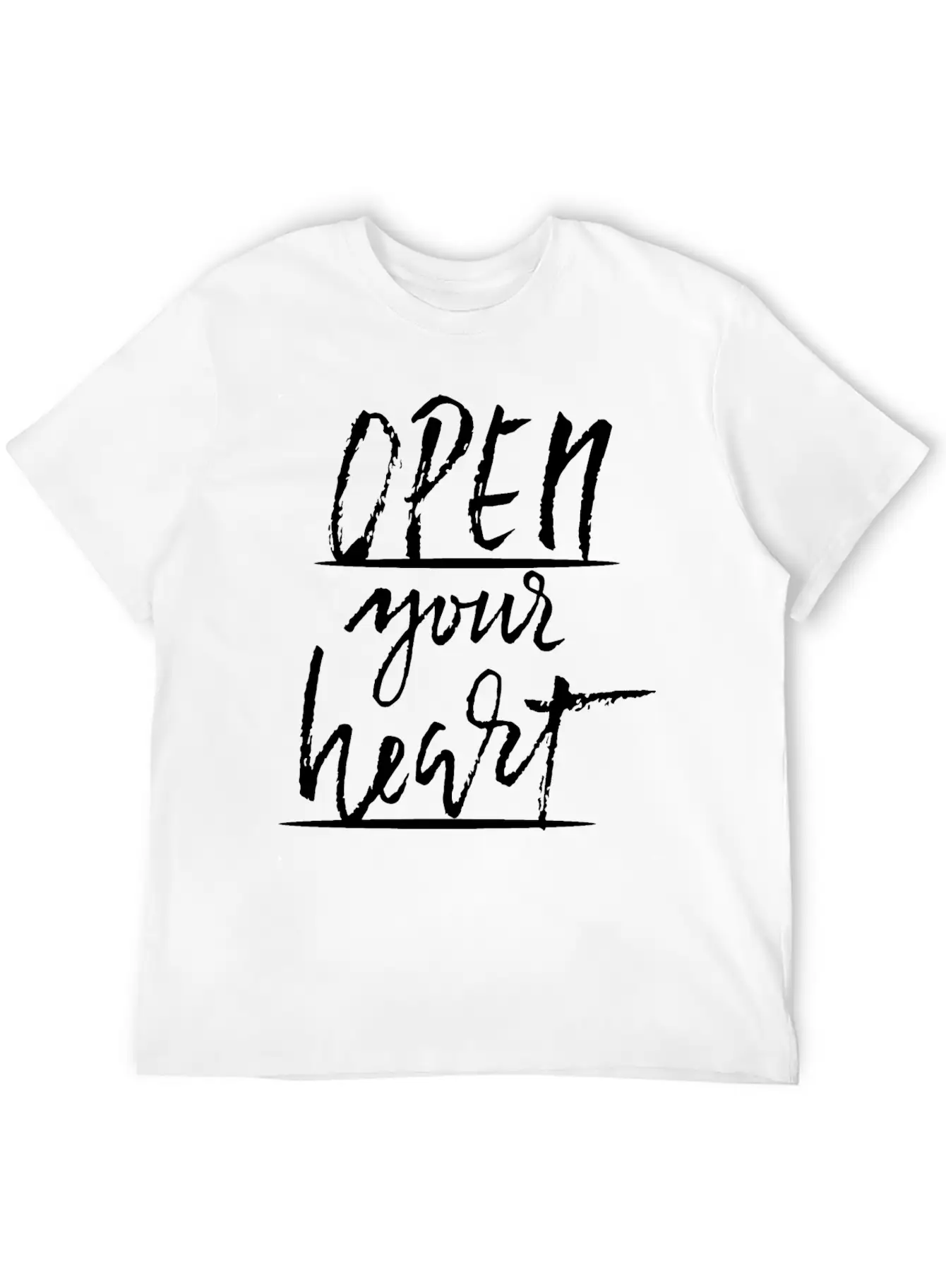 Open Your Heart Basic Graphic T-Shirt – Daily Comfort In Soft Cotton