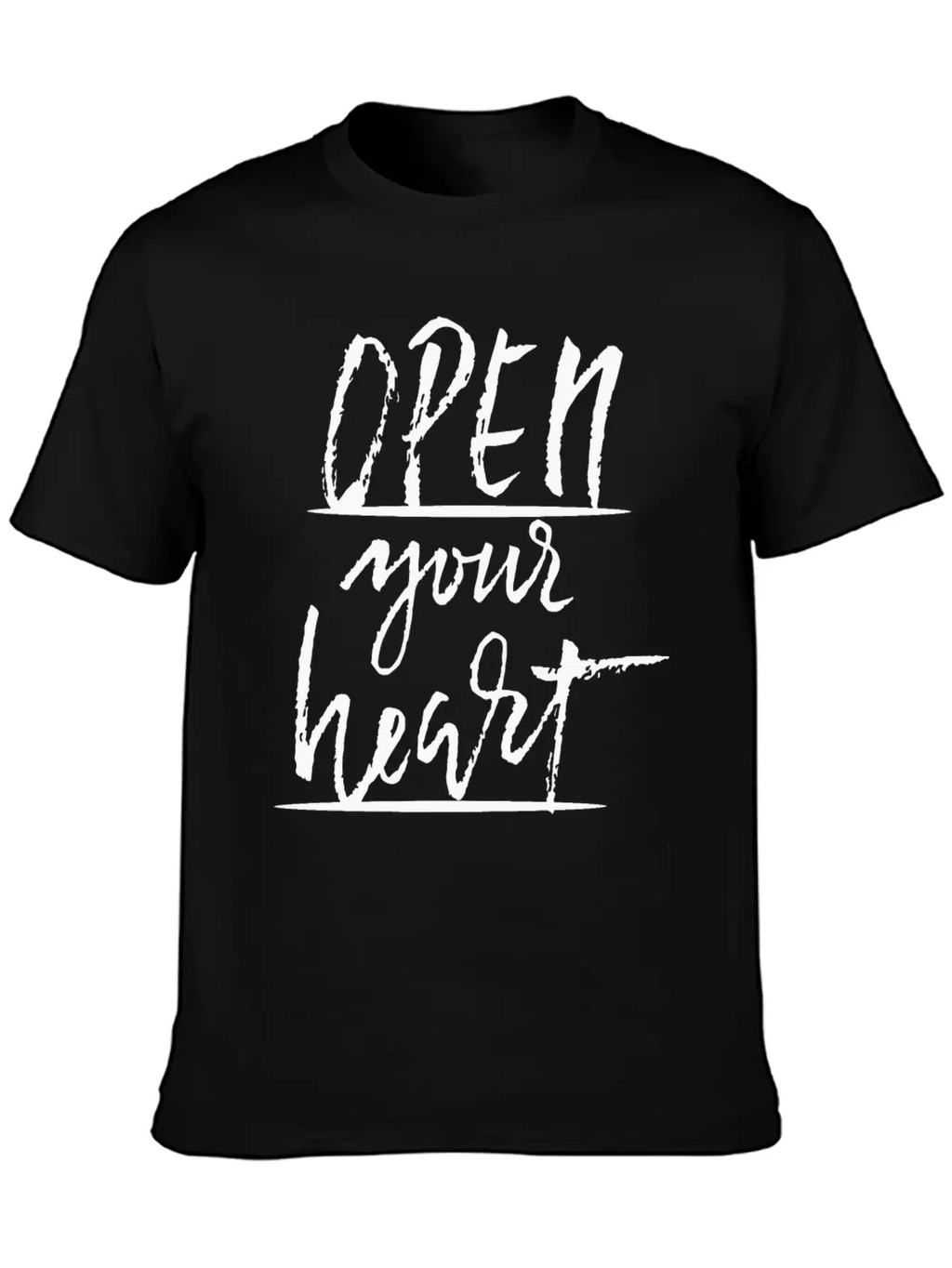 Open Your Heart Basic Graphic T-Shirt – Daily Comfort In Soft Cotton
