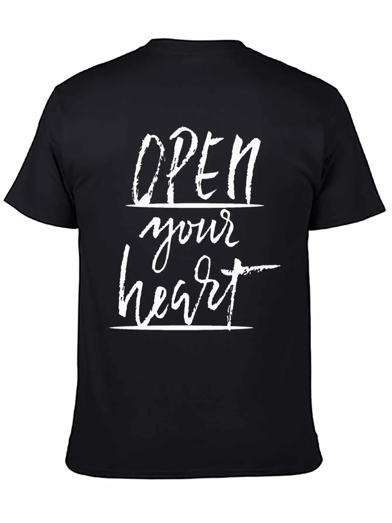 Open Your Heart Basic Graphic T-Shirt – Daily Comfort In Soft Cotton