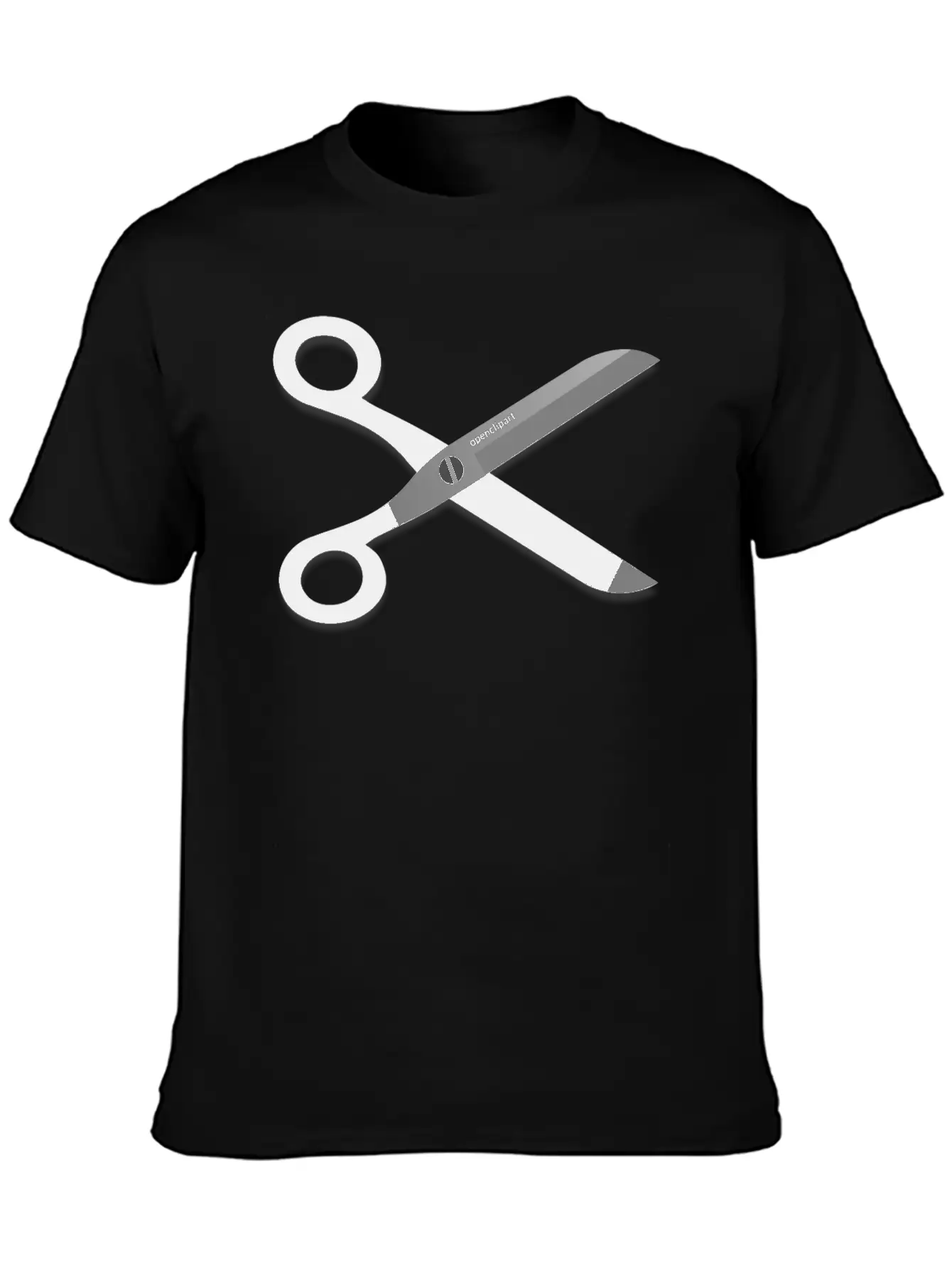 Openclipart Scissors Breathable Soft Cotton T-Shirt – Timeless Casual Look