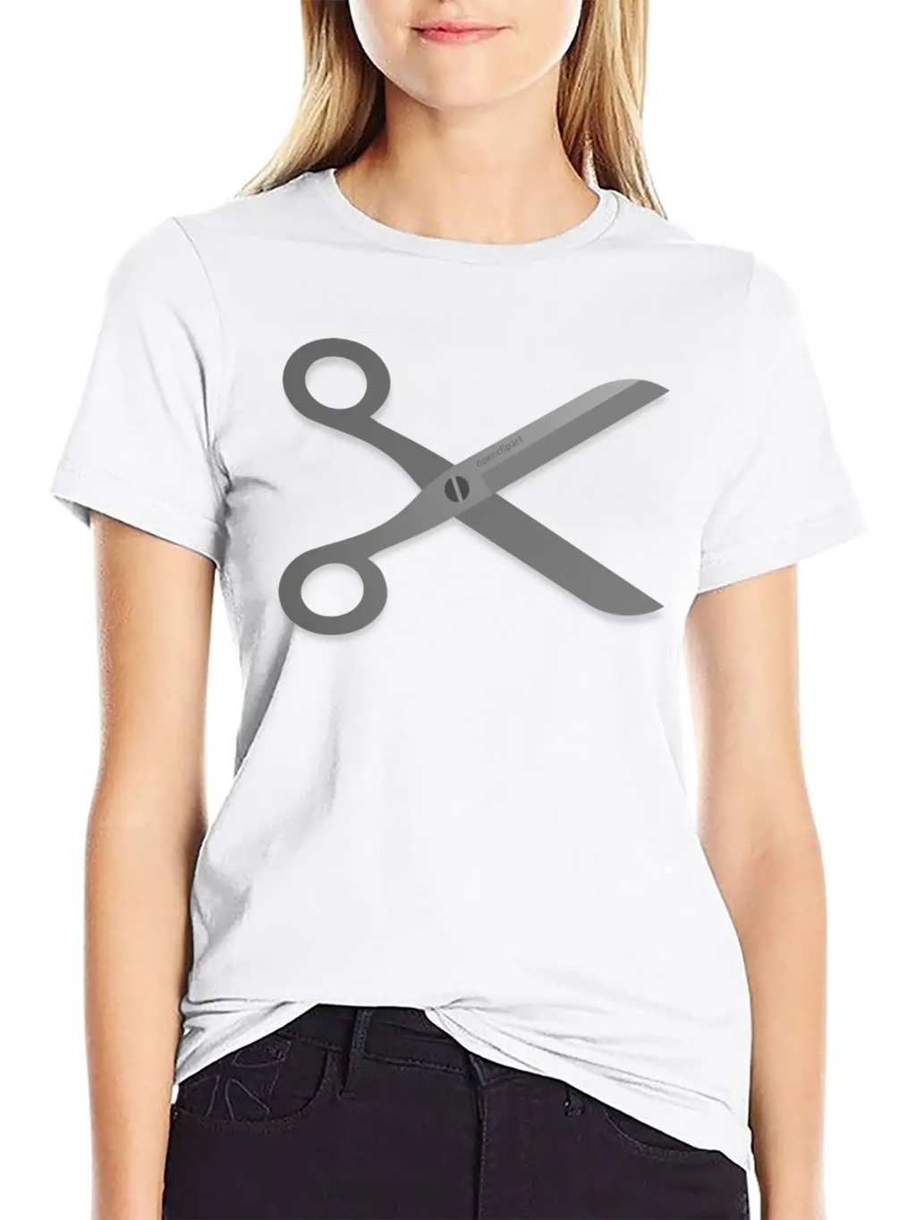 Openclipart Scissors Breathable Soft Cotton T-Shirt – Timeless Casual Look