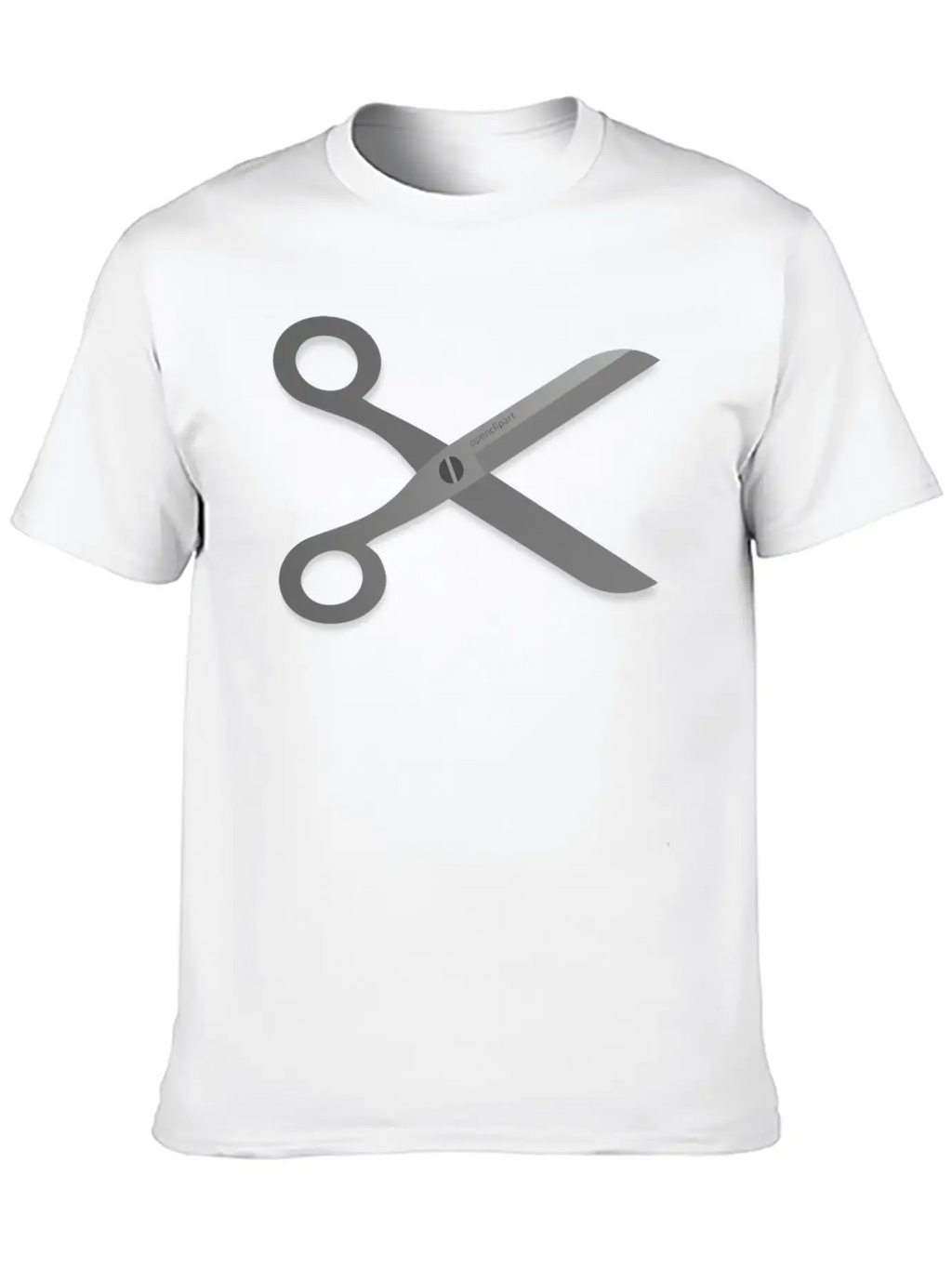 Openclipart Scissors Breathable Soft Cotton T-Shirt – Timeless Casual Look