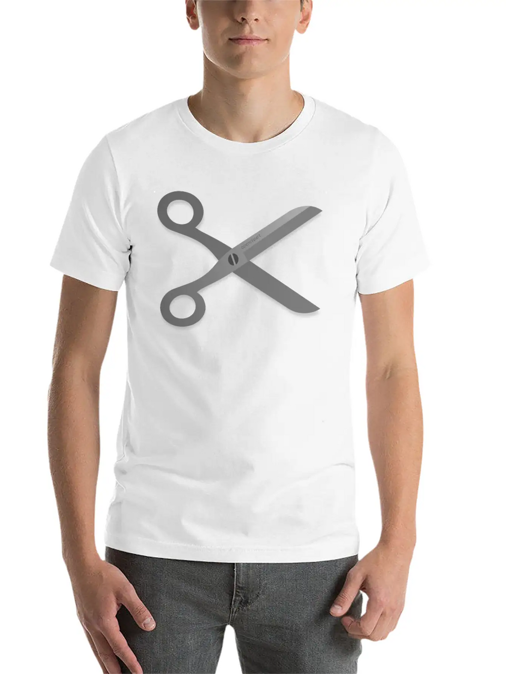 Openclipart Scissors Breathable Soft Cotton T-Shirt – Timeless Casual Look