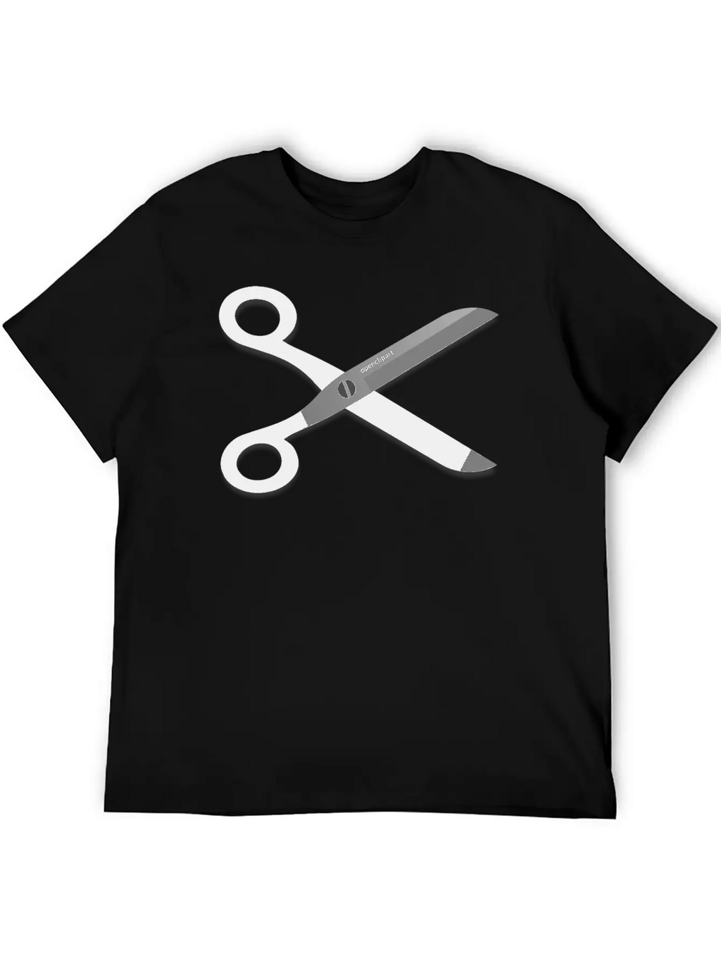 Openclipart Scissors Breathable Soft Cotton T-Shirt – Timeless Casual Look