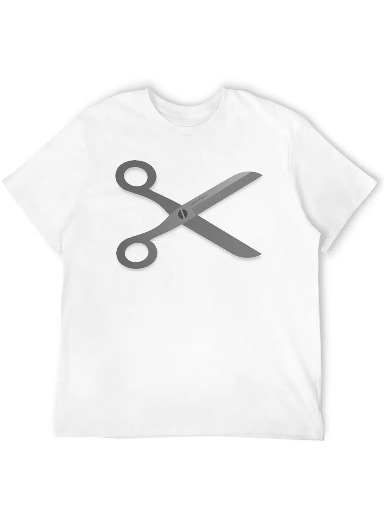 Openclipart Scissors Breathable Soft Cotton T-Shirt – Timeless Casual Look