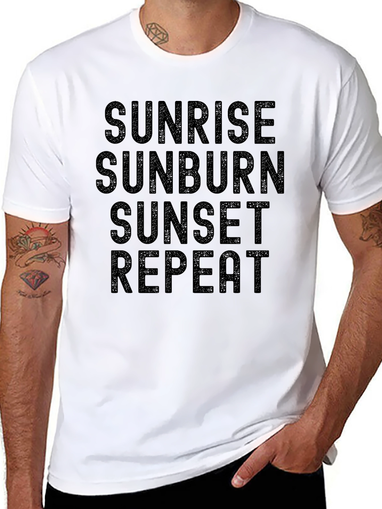 Sunrise Sunburn Sunset Repeat Graphic Tee