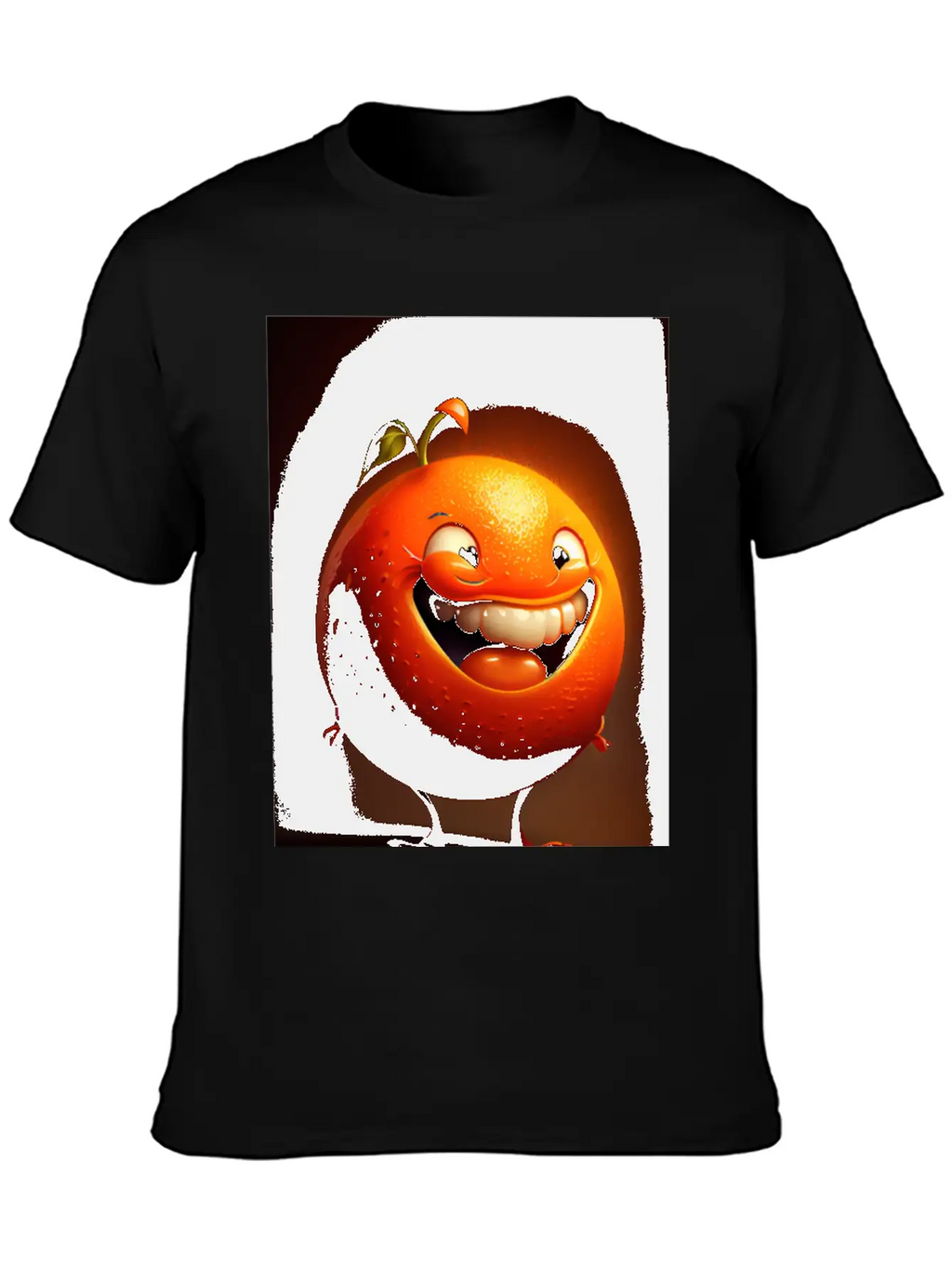 Orange Caricature: Brighten Your Day Modern Fit Casual T-Shirt – Clean And Versatile Design