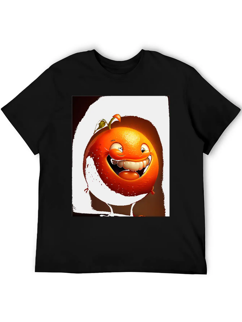 Orange Caricature: Brighten Your Day Modern Fit Casual T-Shirt – Clean And Versatile Design
