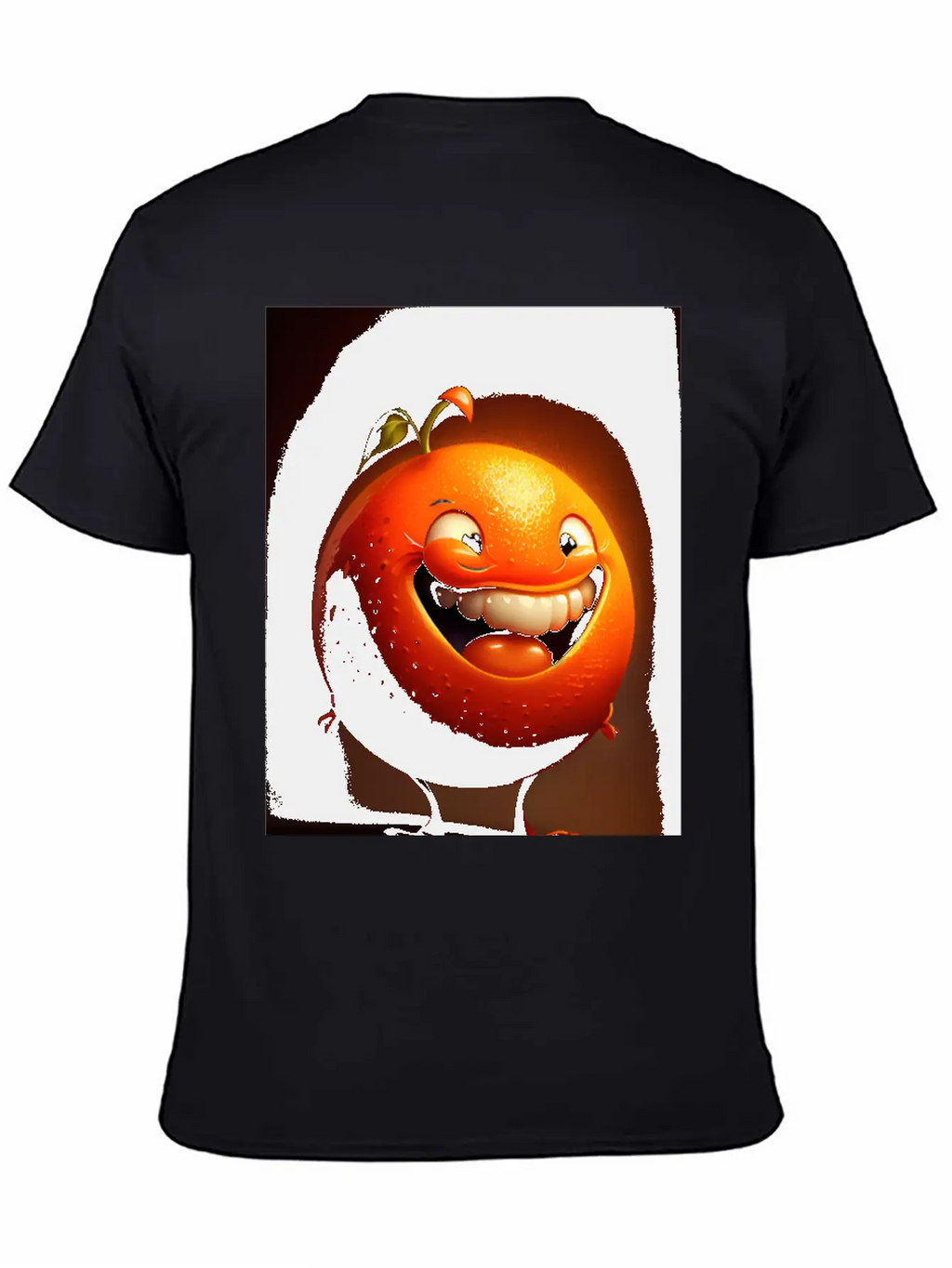 Orange Caricature: Brighten Your Day Modern Fit Casual T-Shirt – Clean And Versatile Design