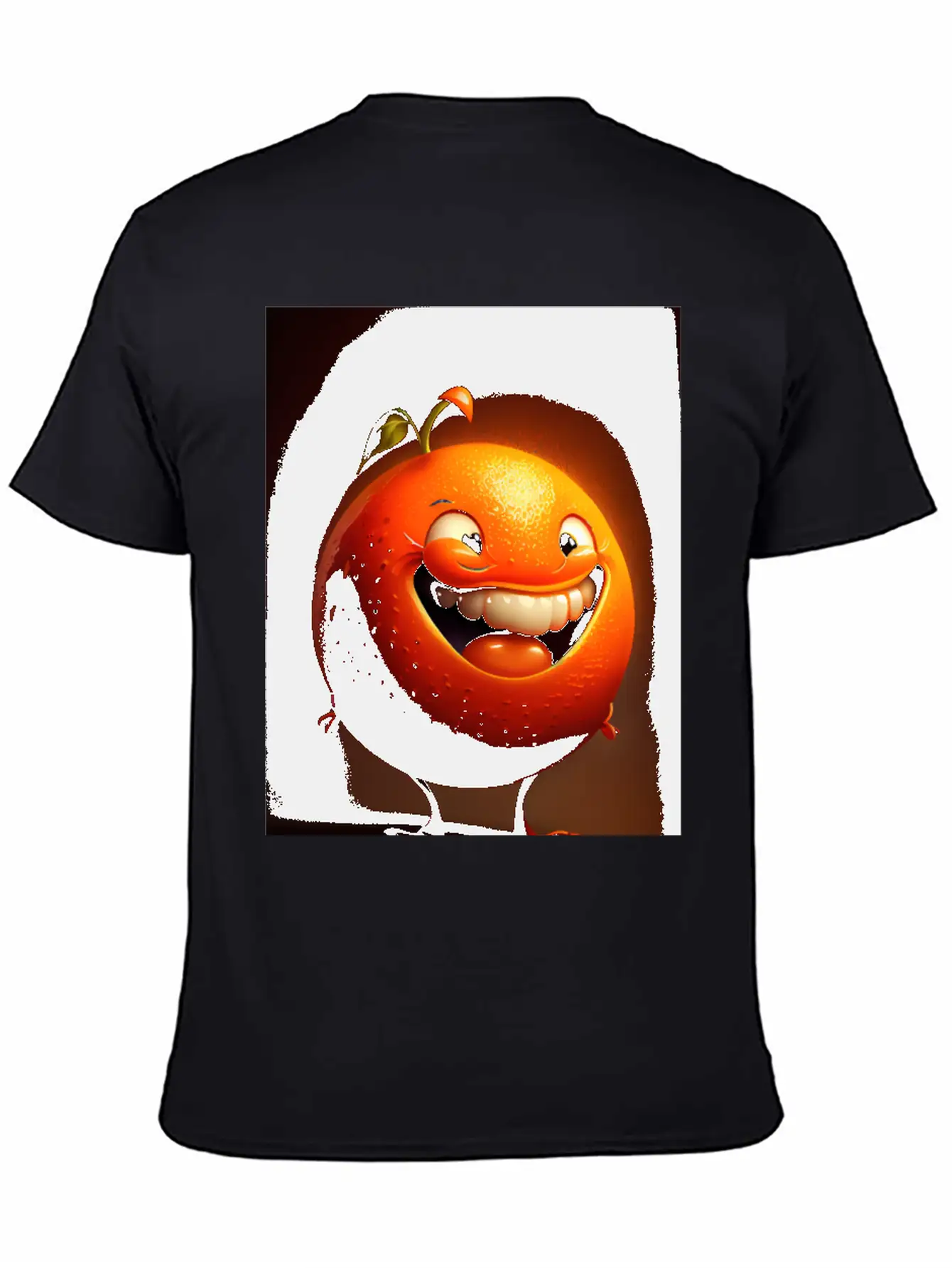 Orange Caricature: Brighten Your Day Modern Fit Casual T-Shirt – Clean And Versatile Design