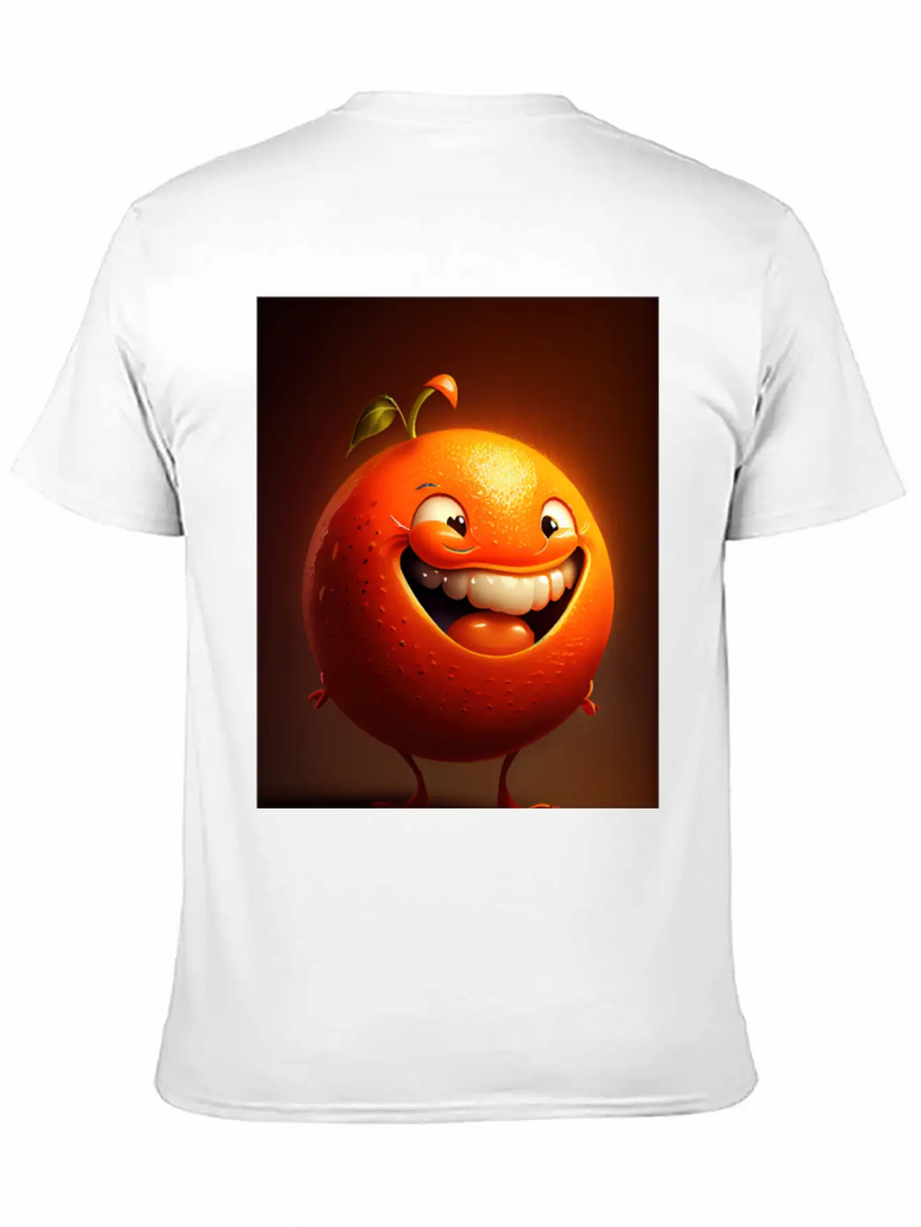 Orange Caricature: Brighten Your Day Modern Fit Casual T-Shirt – Clean And Versatile Design