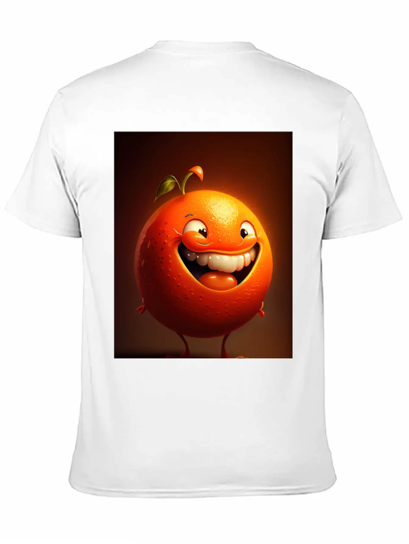 Orange Caricature: Brighten Your Day Modern Fit Casual T-Shirt – Clean And Versatile Design
