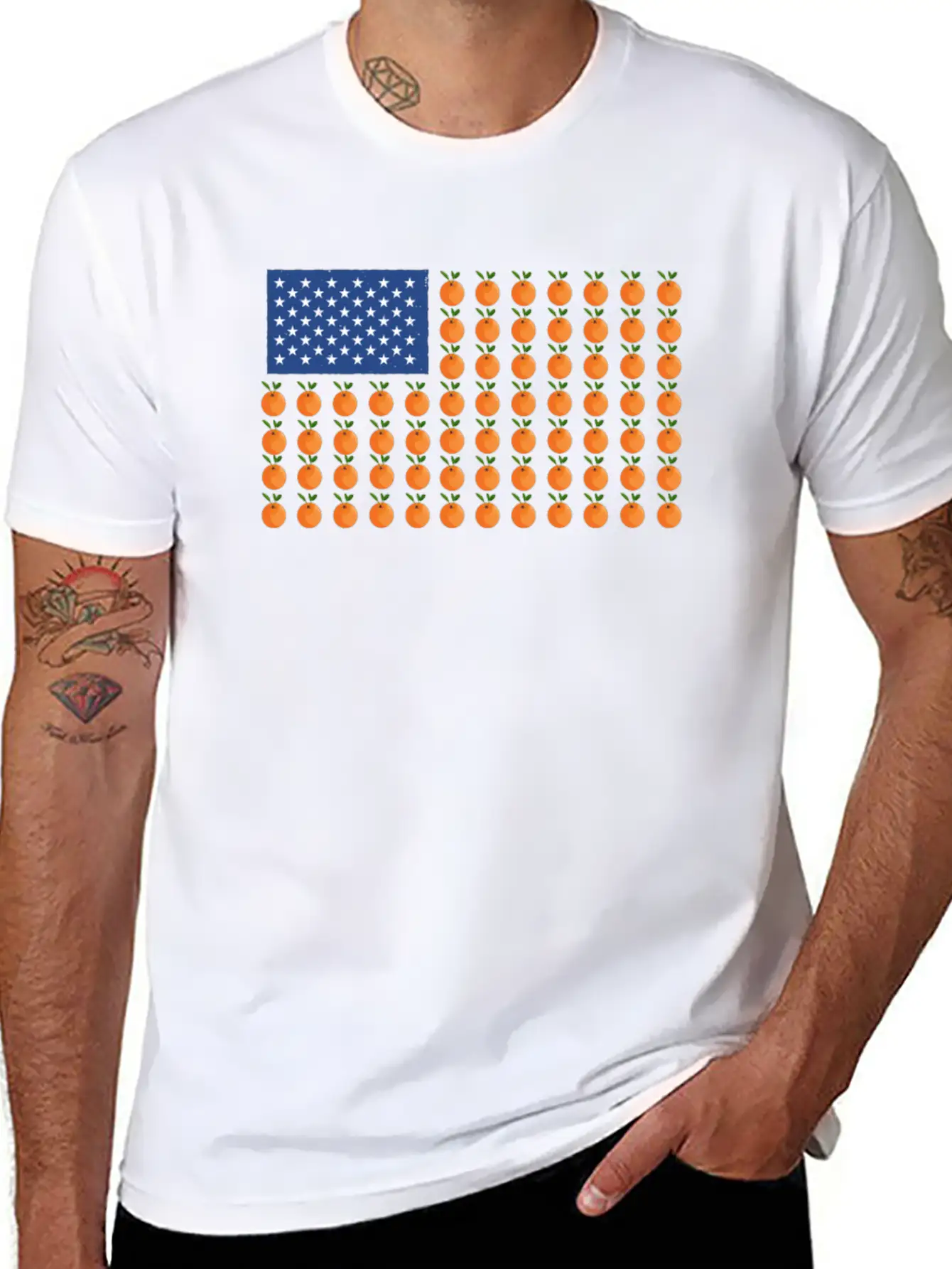 Orange USA Banner Shirt Timeless Short Sleeve Tee – Comfy And Minimalist Design