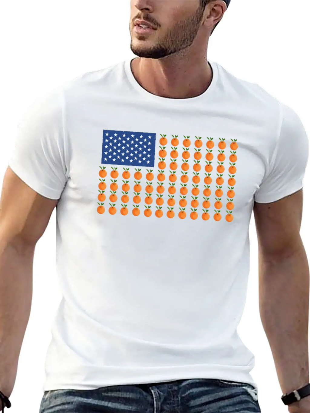 Orange USA Banner Shirt Timeless Short Sleeve Tee – Comfy And Minimalist Design