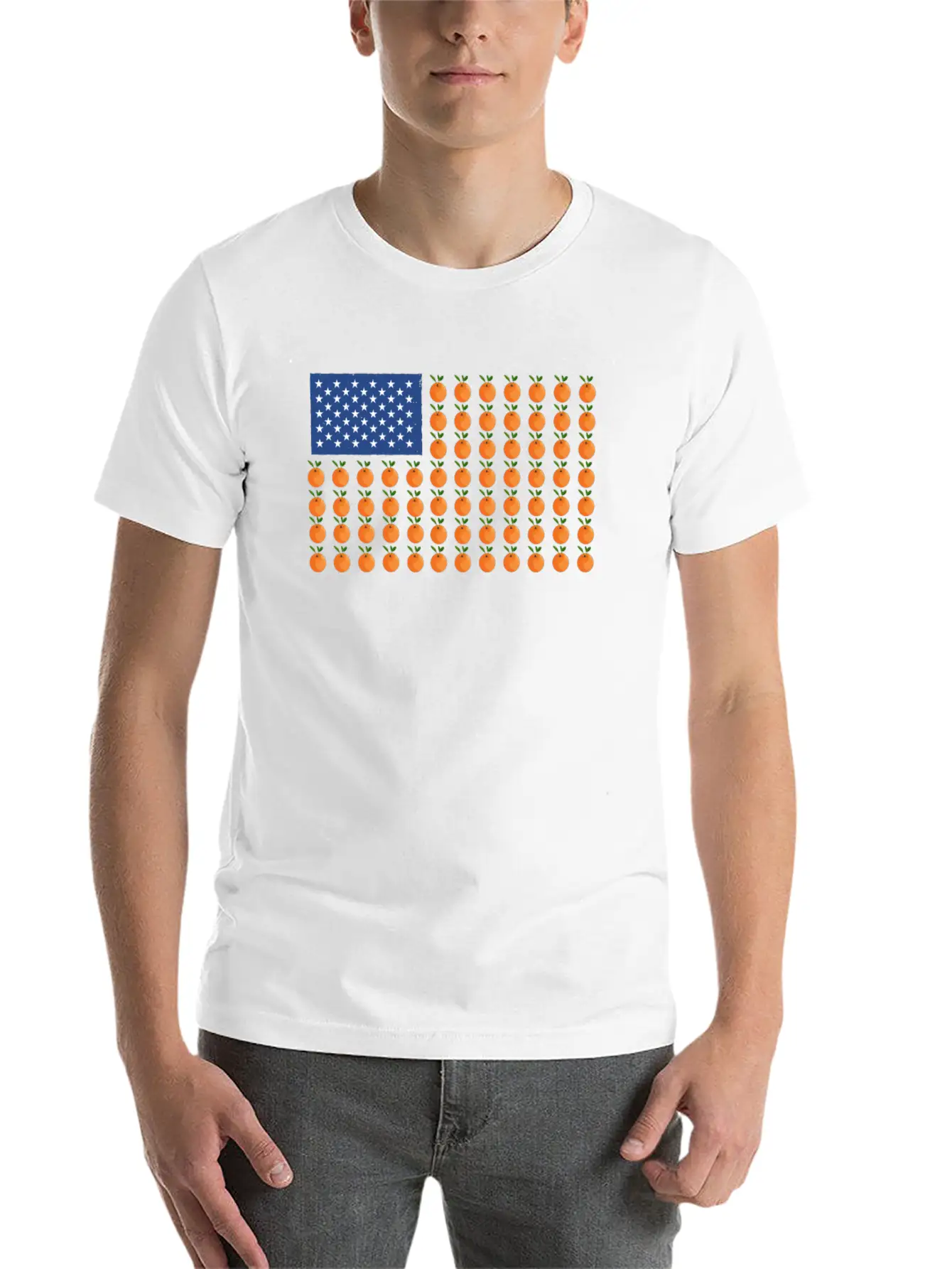 Orange USA Banner Shirt Timeless Short Sleeve Tee – Comfy And Minimalist Design