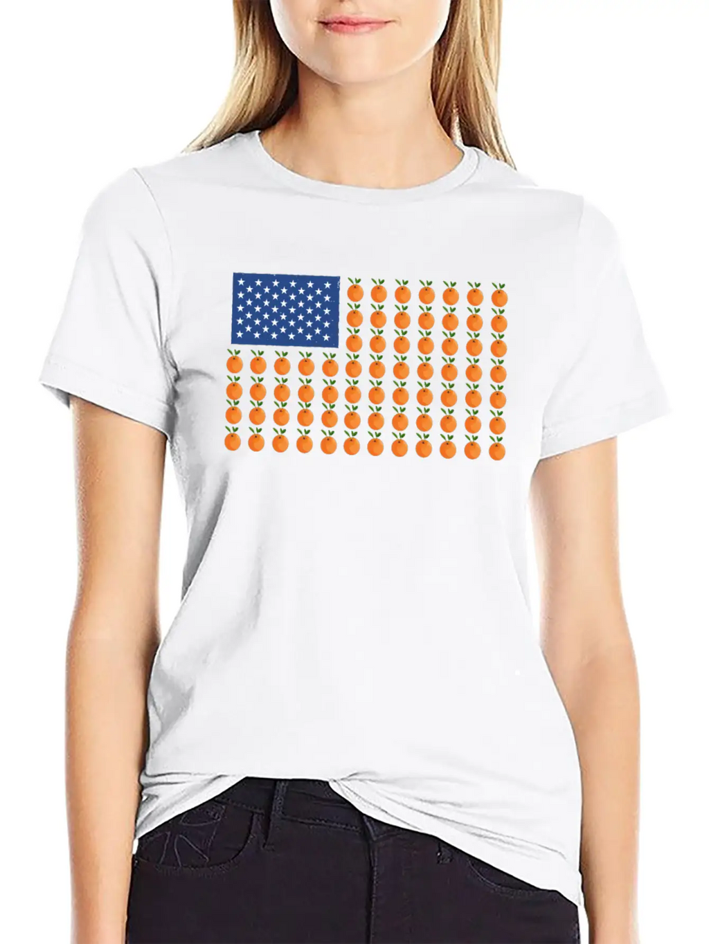Orange USA Banner Shirt Timeless Short Sleeve Tee – Comfy And Minimalist Design