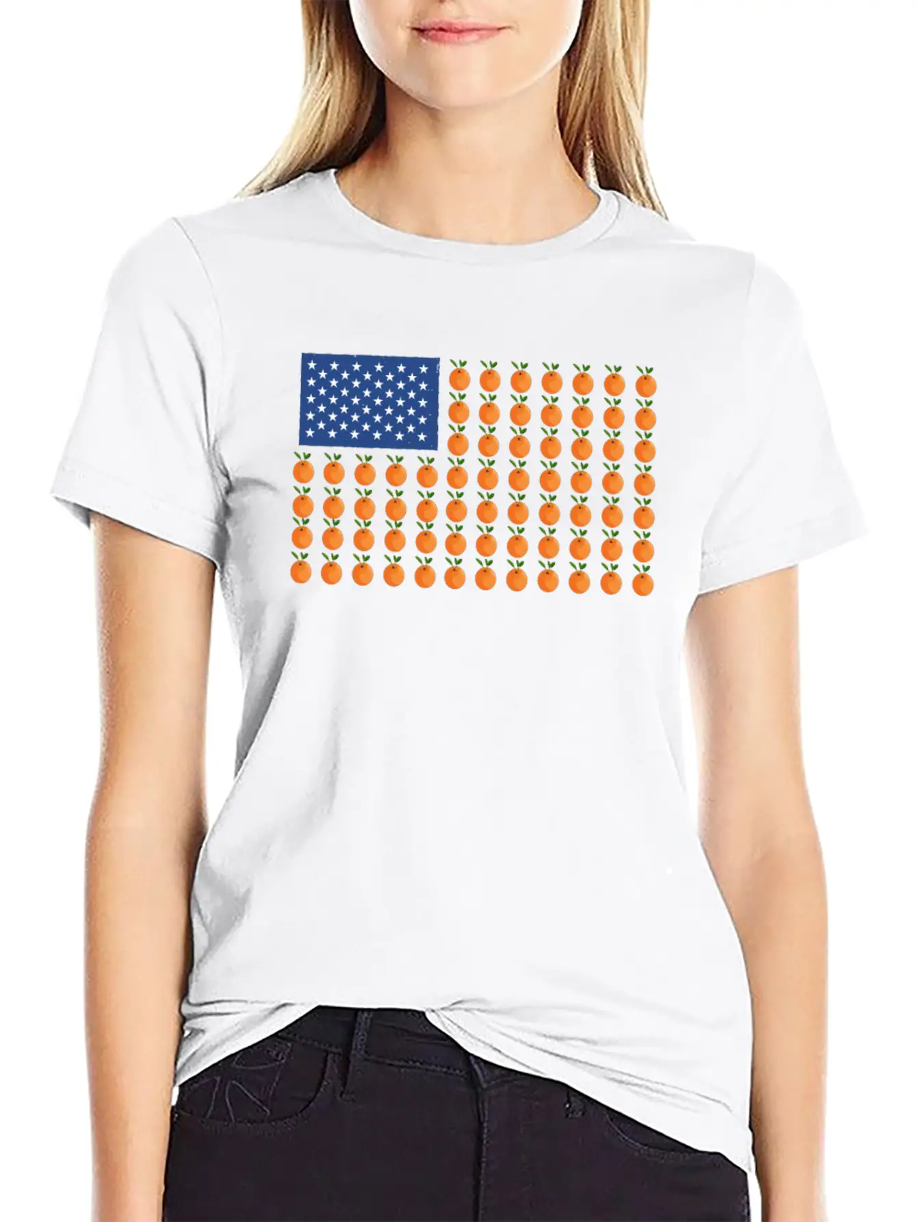 Orange USA Banner Shirt Timeless Short Sleeve Tee – Comfy And Minimalist Design