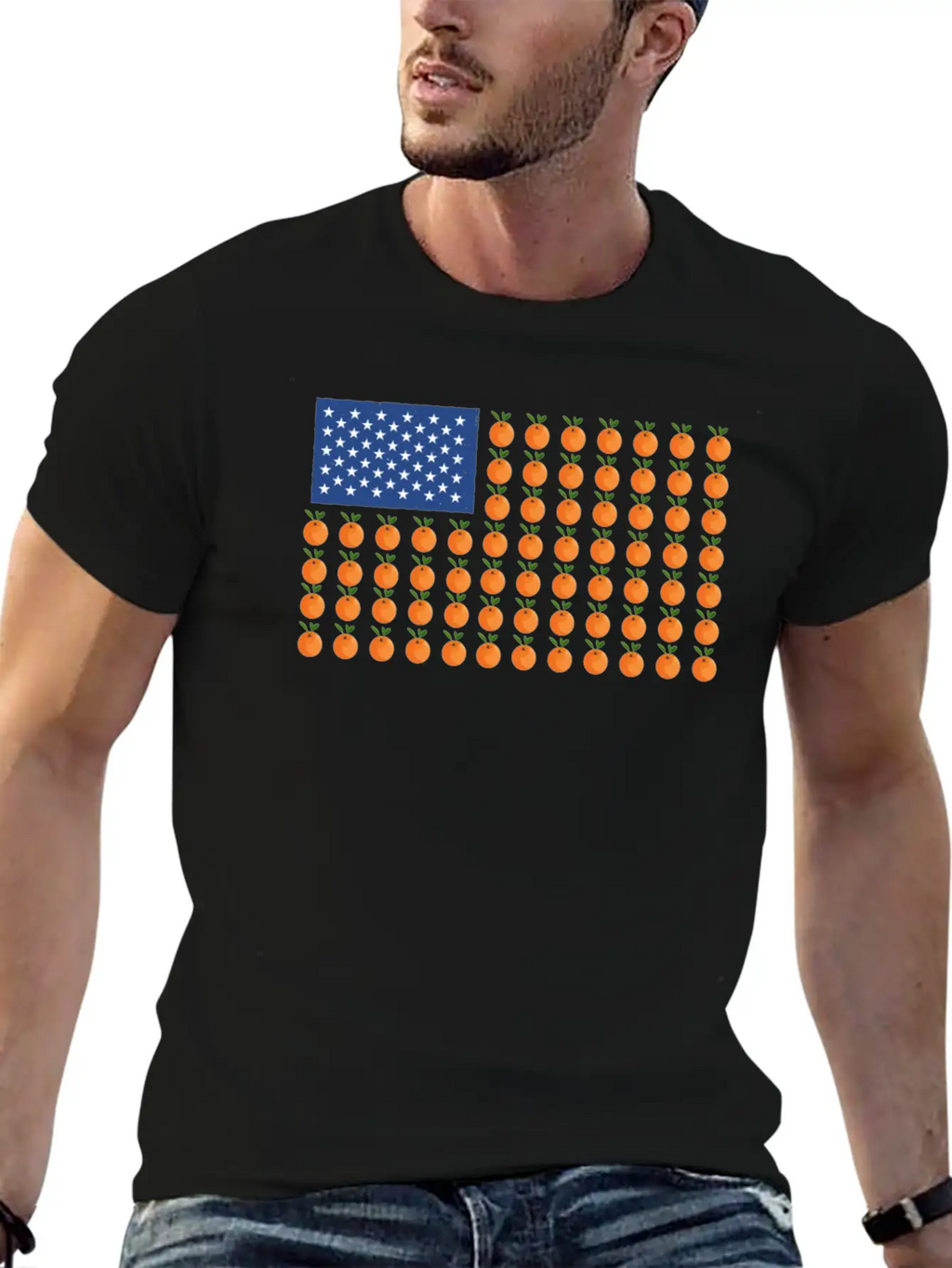 Orange USA Banner Shirt Timeless Short Sleeve Tee – Comfy And Minimalist Design